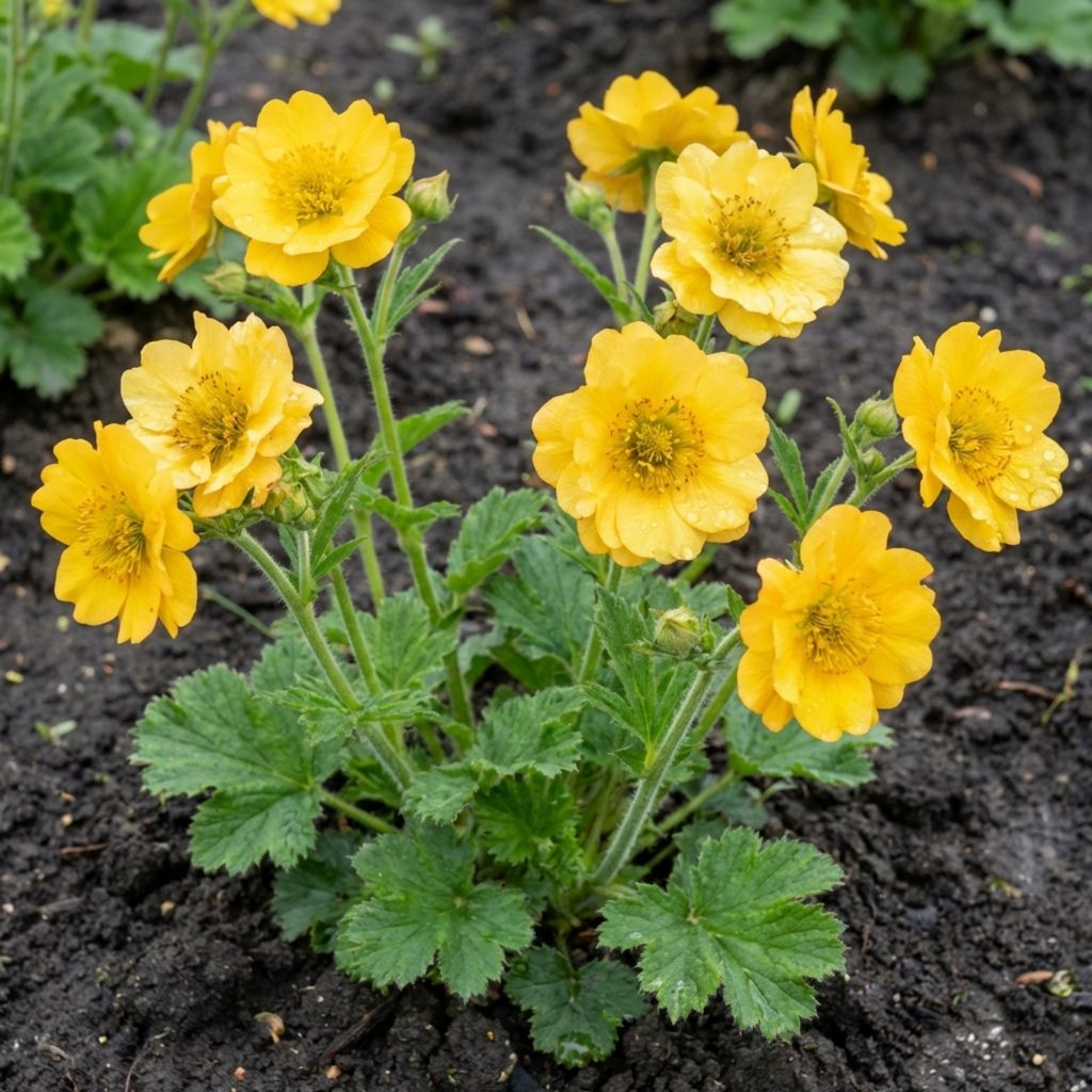 Geum ‘Lady Stratheden’ — Hardy Herbaceous Perennial, Bee-Friendly, 1L Pot (Set of 3 or 6)