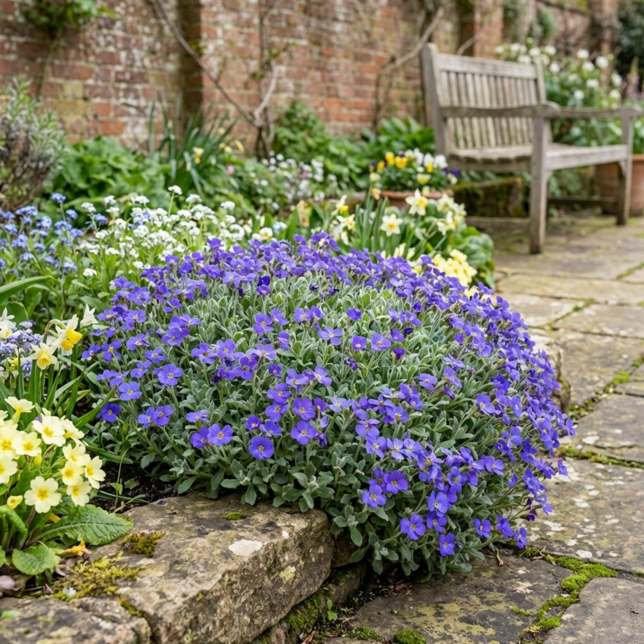 Aubrieta ‘Kitte Blue’ — Evergreen Alpine Perennial, 1L Pot (Set of 3 or 6)