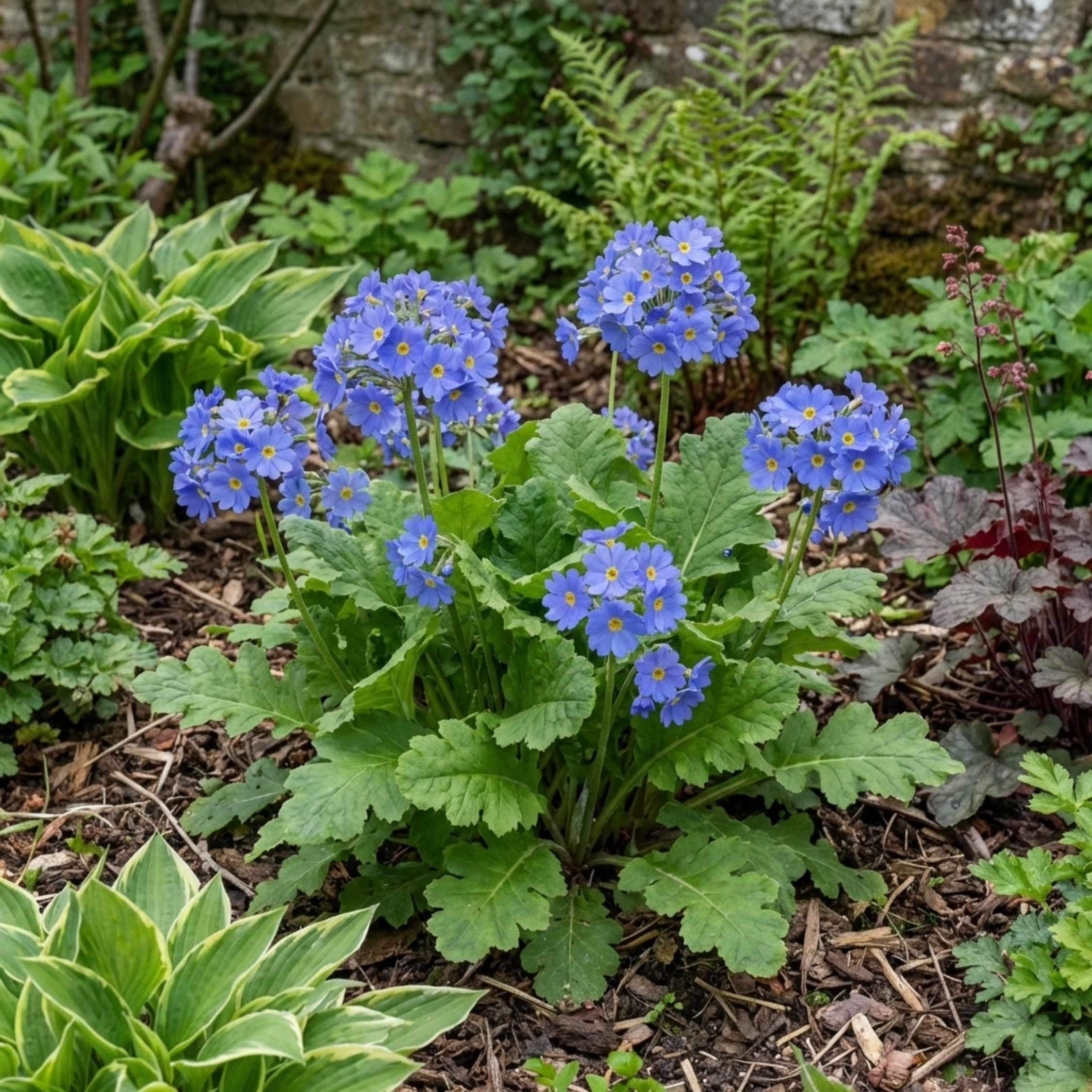 Primula ‘Oakleaf Blue’ — Hardy Perennial, Bee-Friendly, 2L Pot