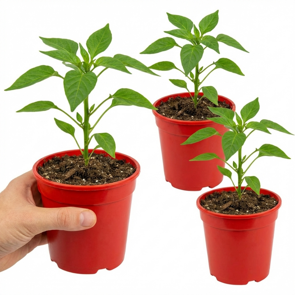 Chilli 'Hungarian Hot Wax' — Edible Annual, 10.5cm Pot (Set of 3 or 6)