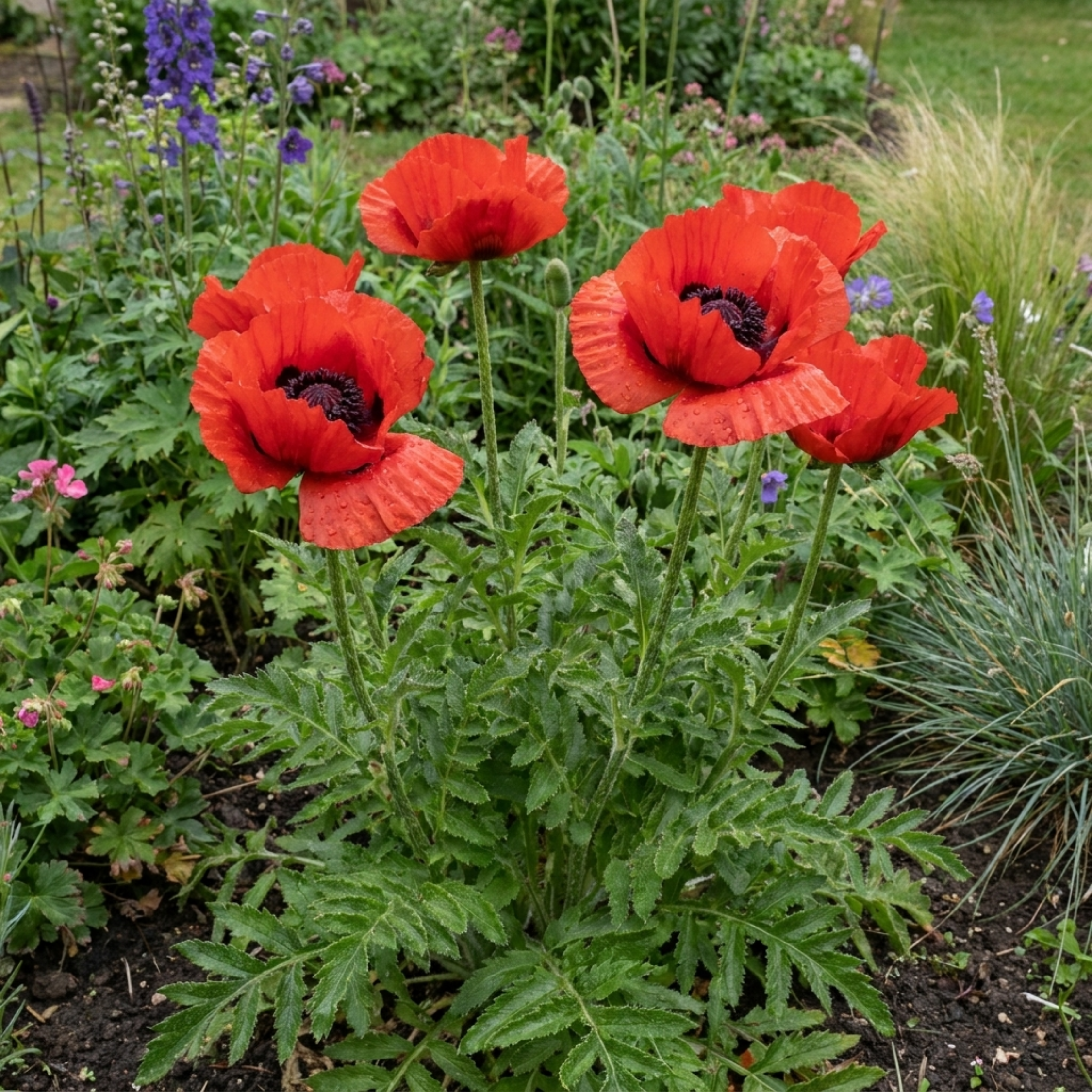 Papaver ‘Red Rumble’ — Hardy Perennial, Bee-Friendly, 3L Pot