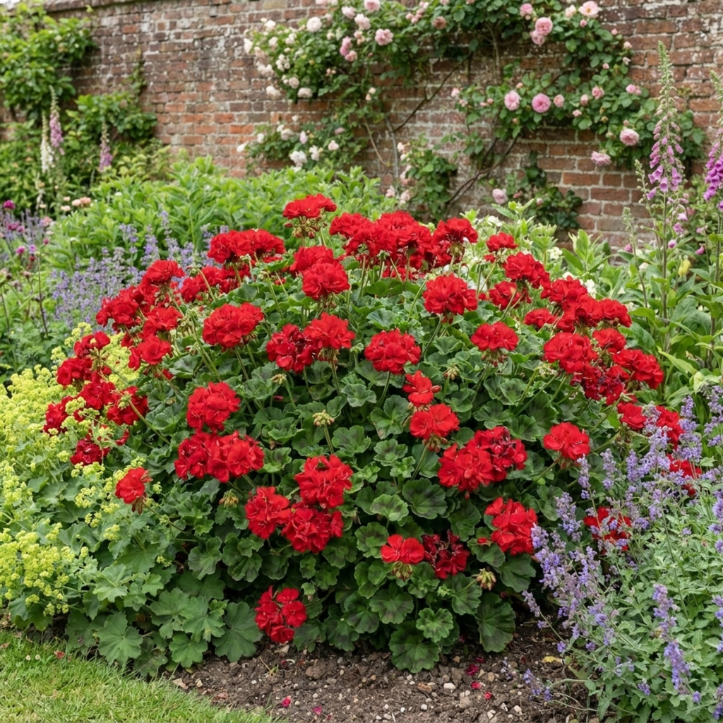 Pelargonium ‘Calliope M Scarlet Red’ — Tender Perennial (grown As An Annual in the Uk), Bee-Friendly, 5L Pot
