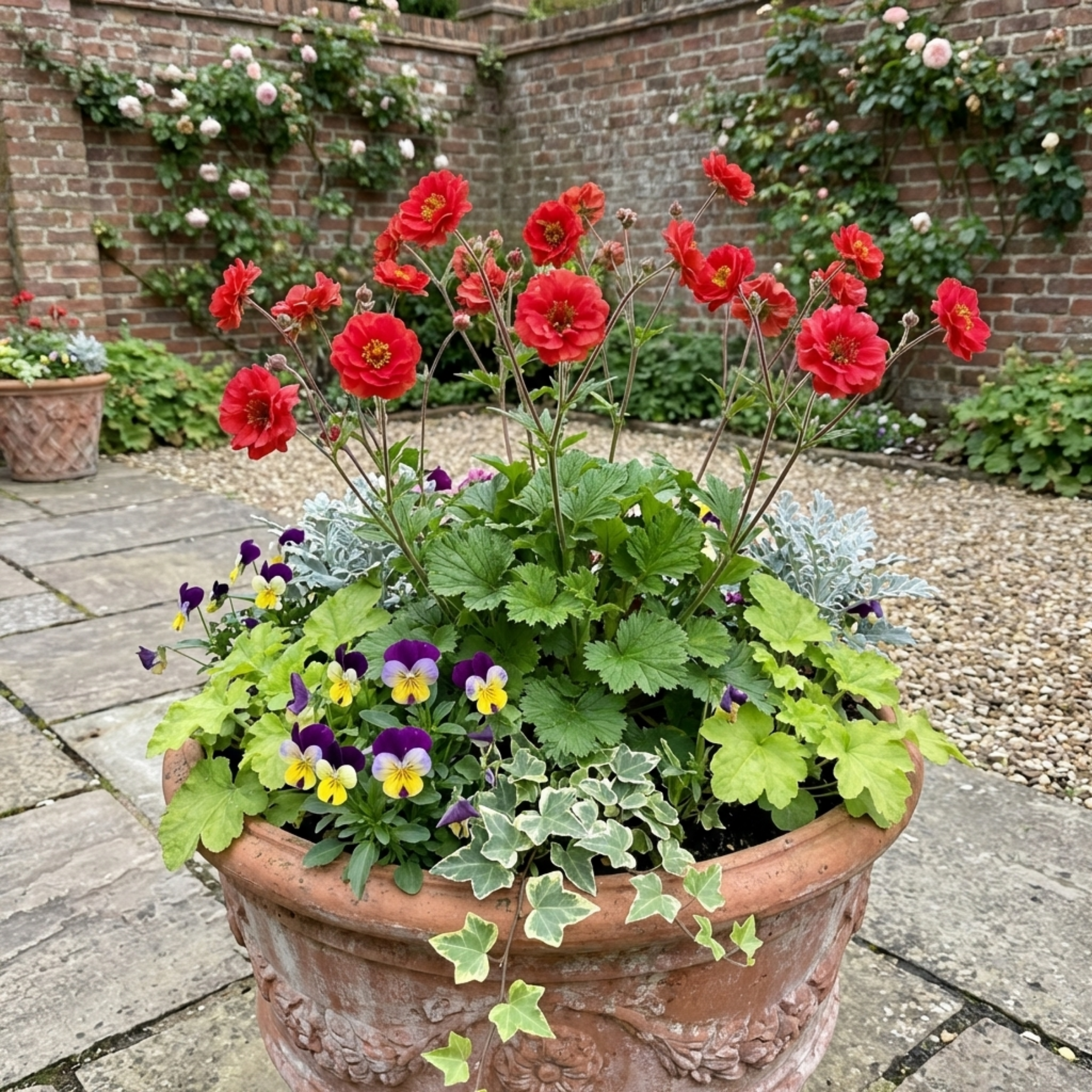 Geum ‘Mrs Bradshaw’ — Hardy Perennial, Bee-Friendly, 1L Pot (Set of 3 or 6)
