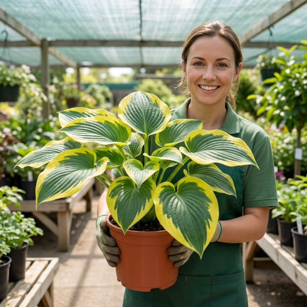 Hosta ‘Atlantis’ — Herbaceous Perennial, Bee-Friendly, 17cm Pot