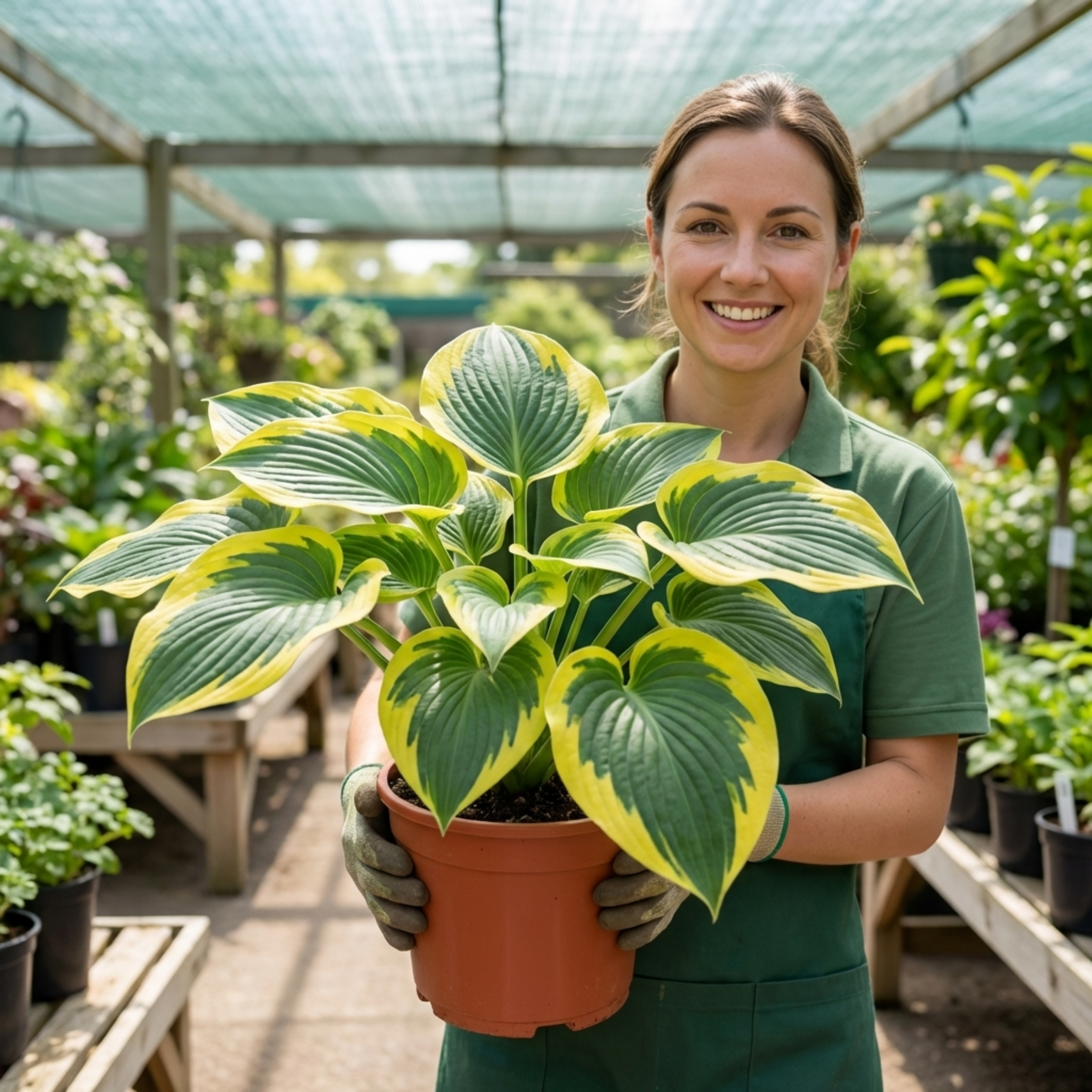Hosta ‘Atlantis’ — Herbaceous Perennial, Bee-Friendly, 17cm Pot