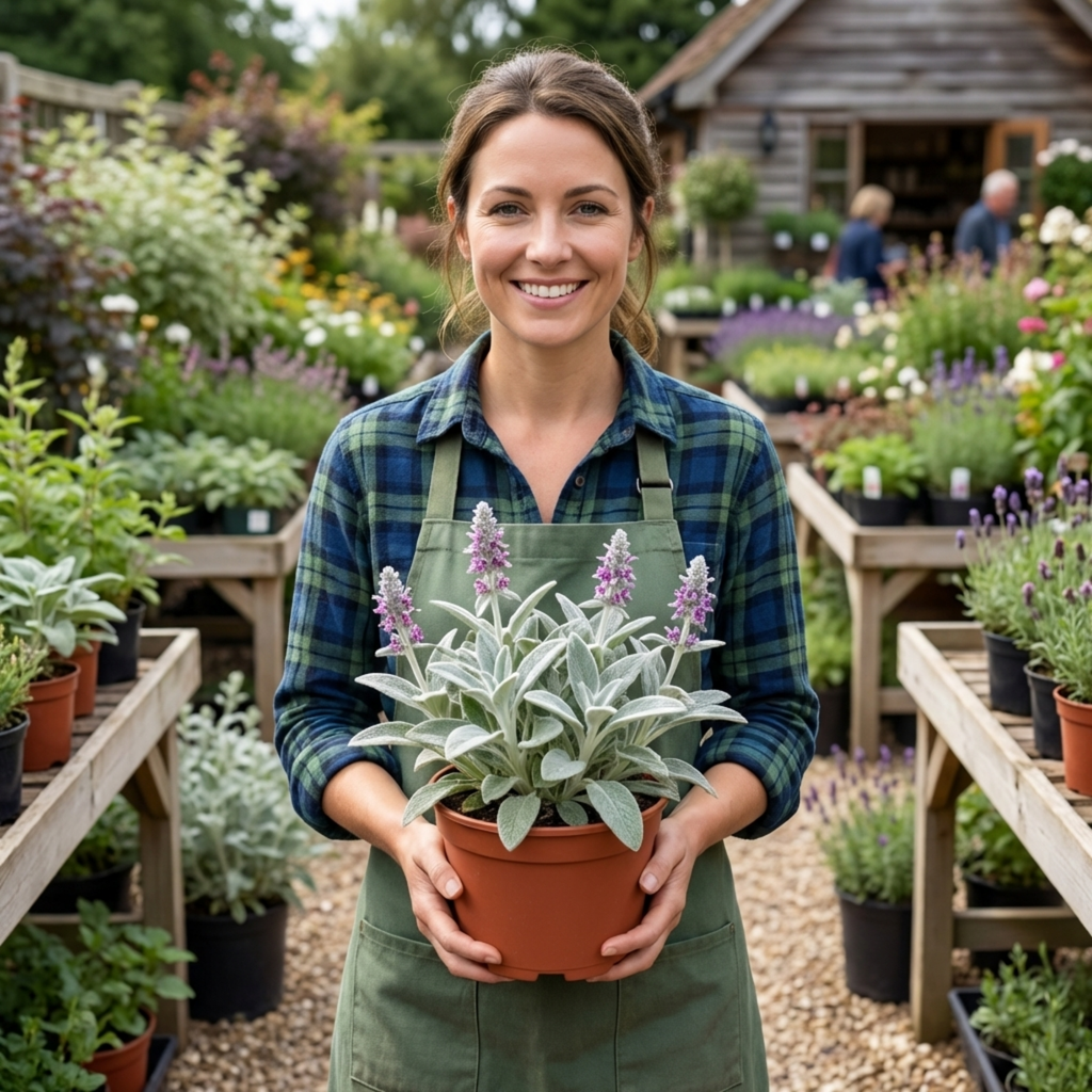 Stachys ‘Lamb’ — Hardy Perennial, Bee-Friendly, 1L Pot (Set of 3 or 6)