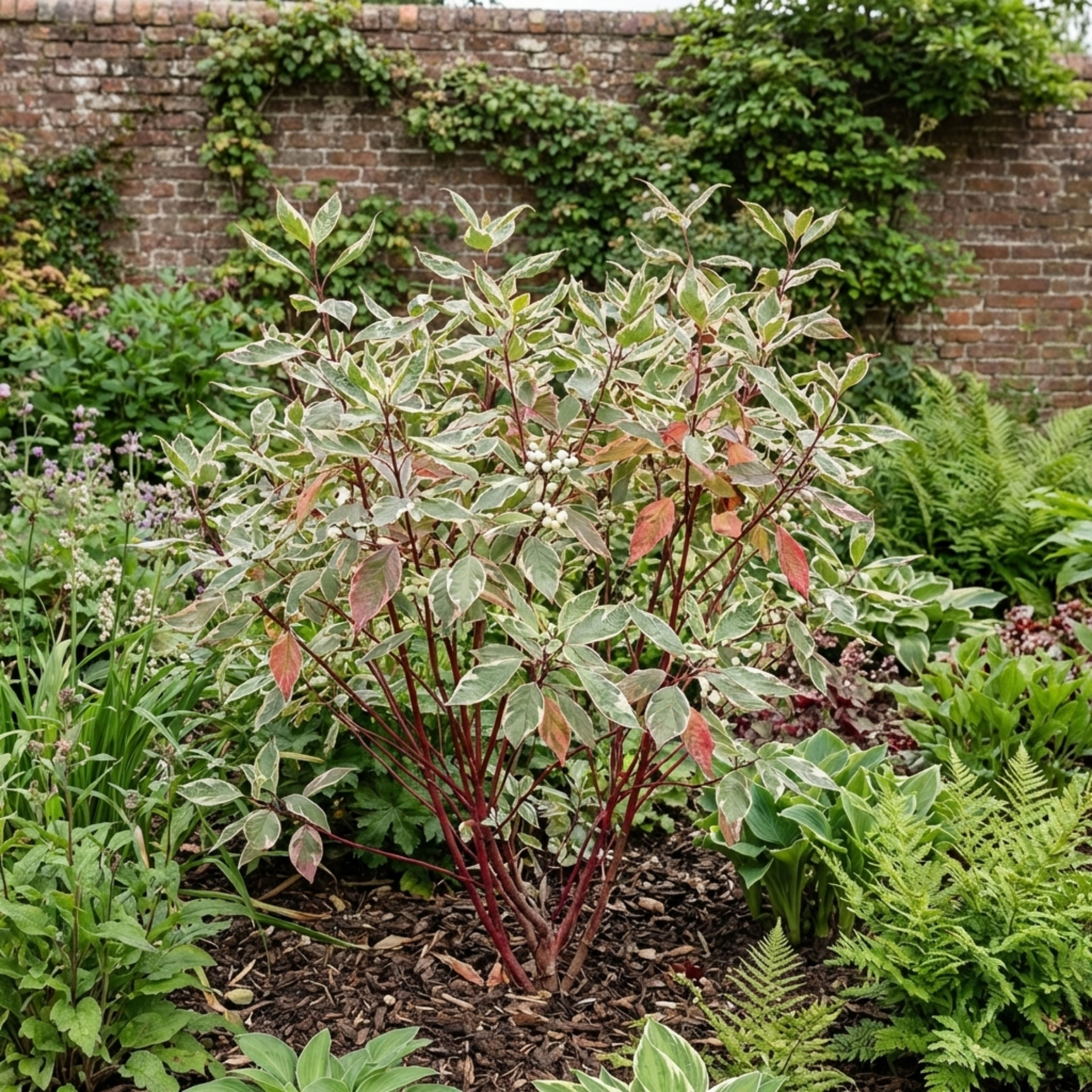 Cornus ‘Alba Elegantissima Variegated Dogwood’ — Deciduous Shrub, Bee-Friendly, 3L Pot