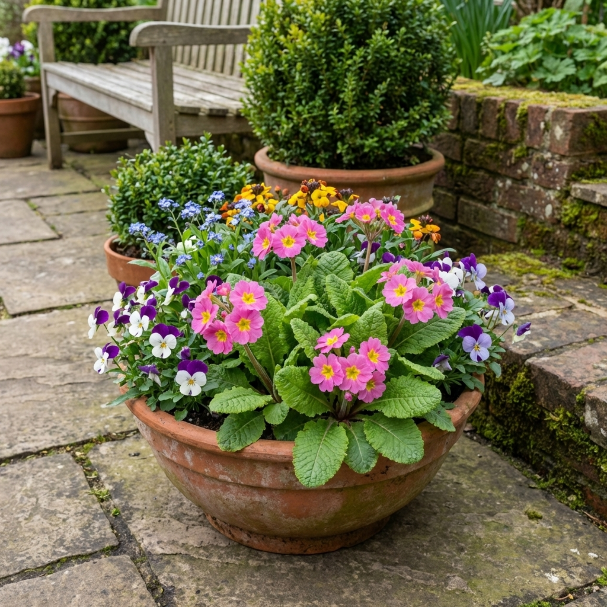 Primrose ‘Strawberry’ — Edible Plant, Bee-Friendly, 10.5cm Pot (Set of 3 or 6)