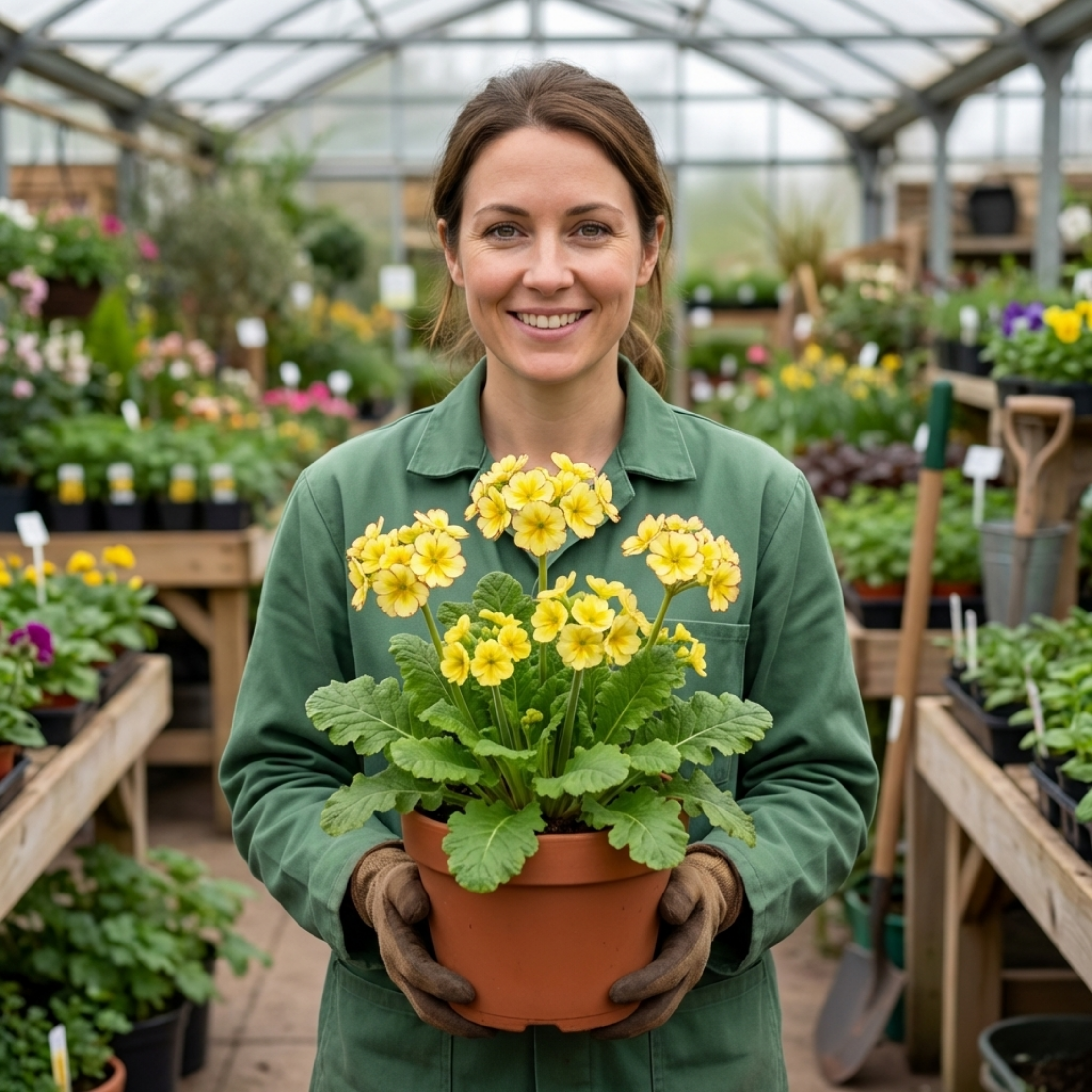 Primula ‘Oakleaf Yellow Picotee’ — Hardy Perennial, Bee-Friendly, 2L Pot