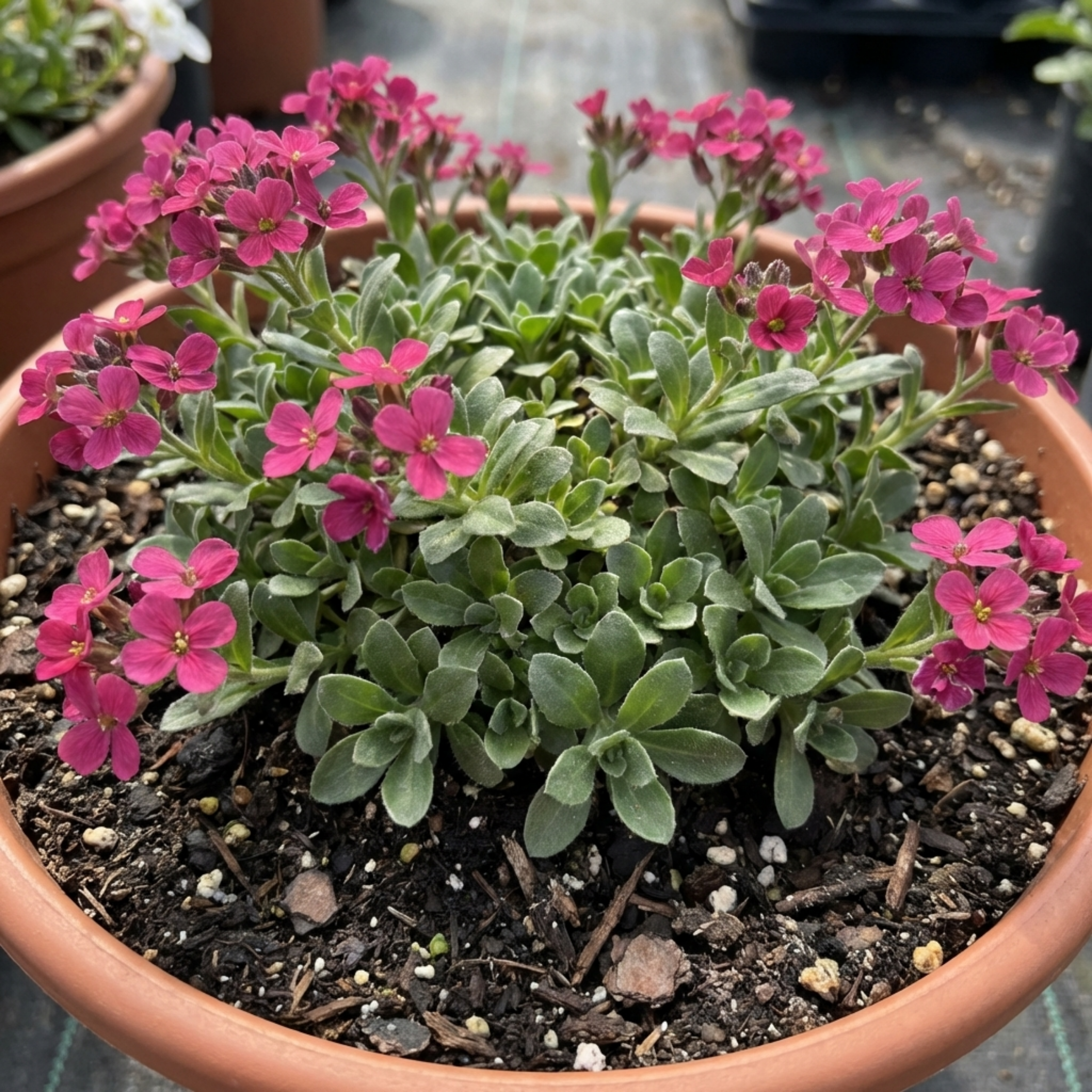 Arabis ‘Aubrieta Deep Rose’ — Hardy Evergreen Alpine Perennial, Bee-Friendly, 2L Pot