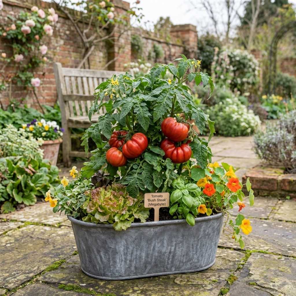 Tomato 'Bush Steak Megabyte' — Tender Annual Fruit, 10.5cm Pot (Set of 3 or 6)