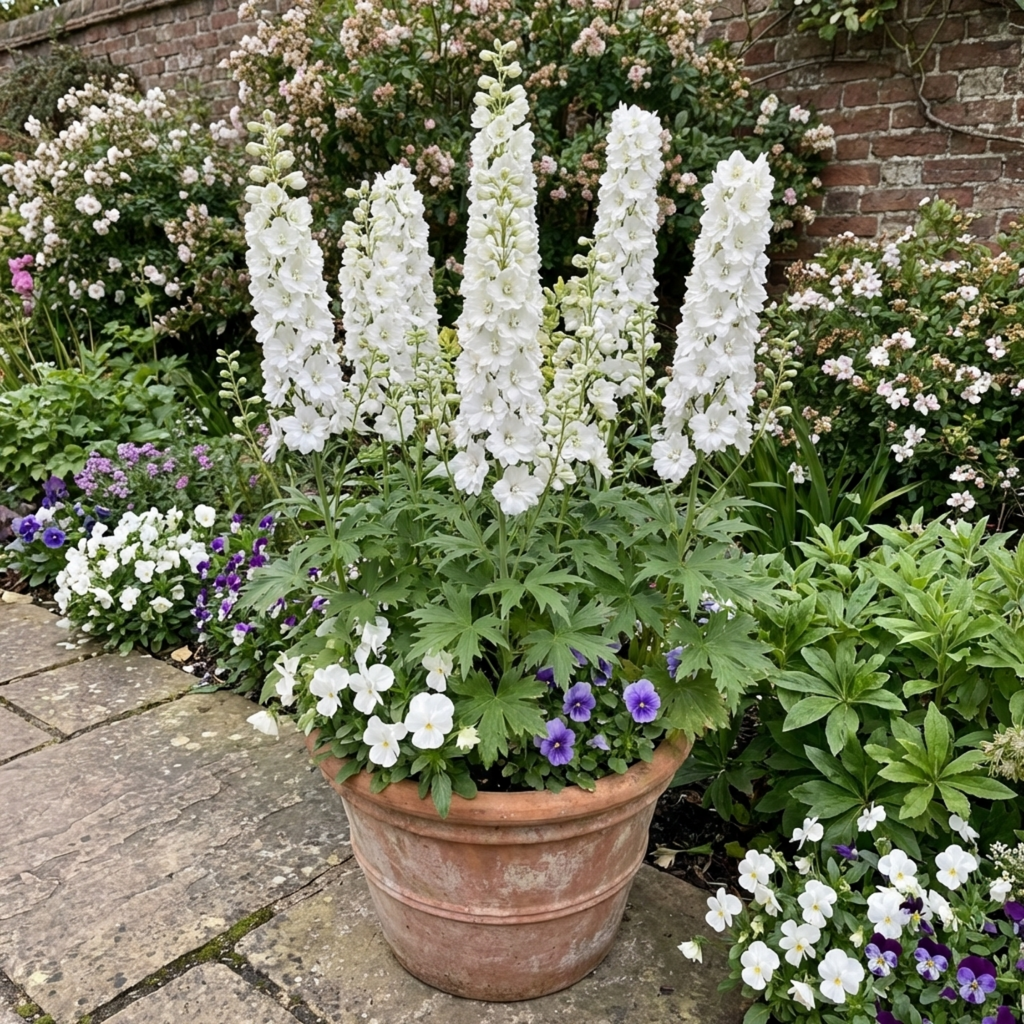 Delphinium ‘Pacific Giants Galahad’ — Hardy Perennial, Bee-Friendly, 1L Pot (Set of 3 or 6)