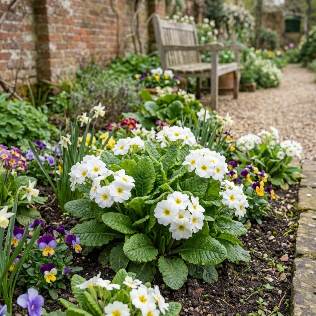 Primula ‘Little Queen White’ — Hardy Perennial, Bee-Friendly, 1L Pot (Set of 3 or 6)