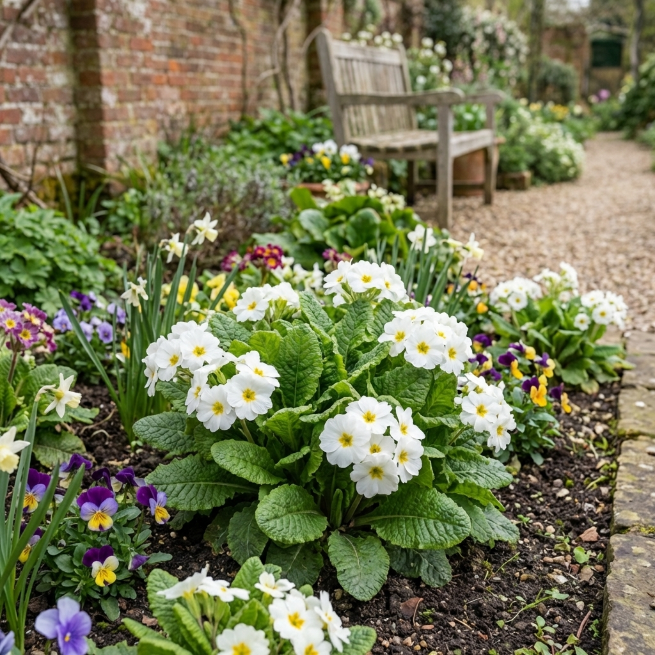 Primula ‘Little Queen White’ — Hardy Perennial, Bee-Friendly, 1L Pot (Set of 3 or 6)