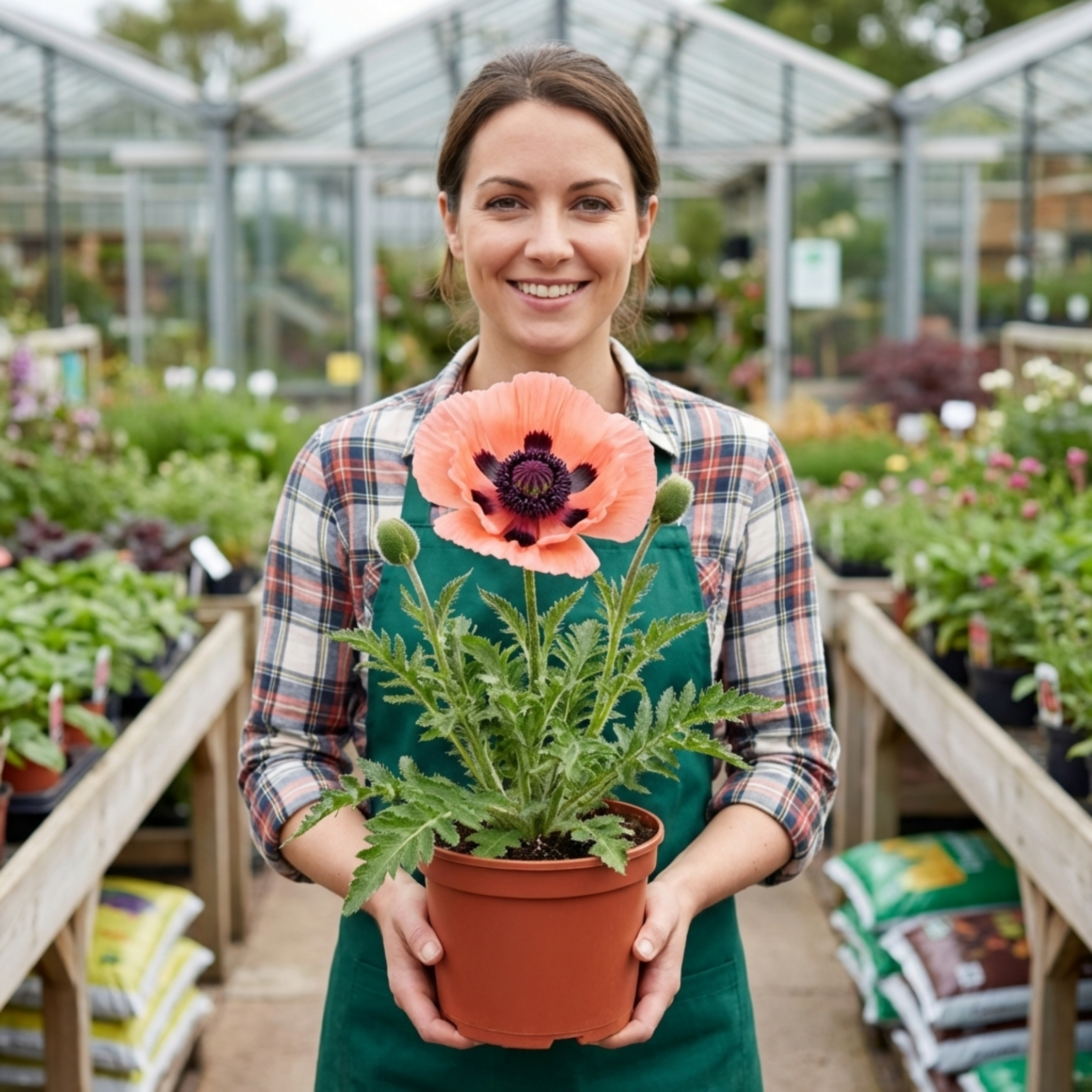 Papaver ‘Orientale Victoria Louise’ — Hardy Perennial, Bee-Friendly, 1L Pot (Set of 3 or 6)