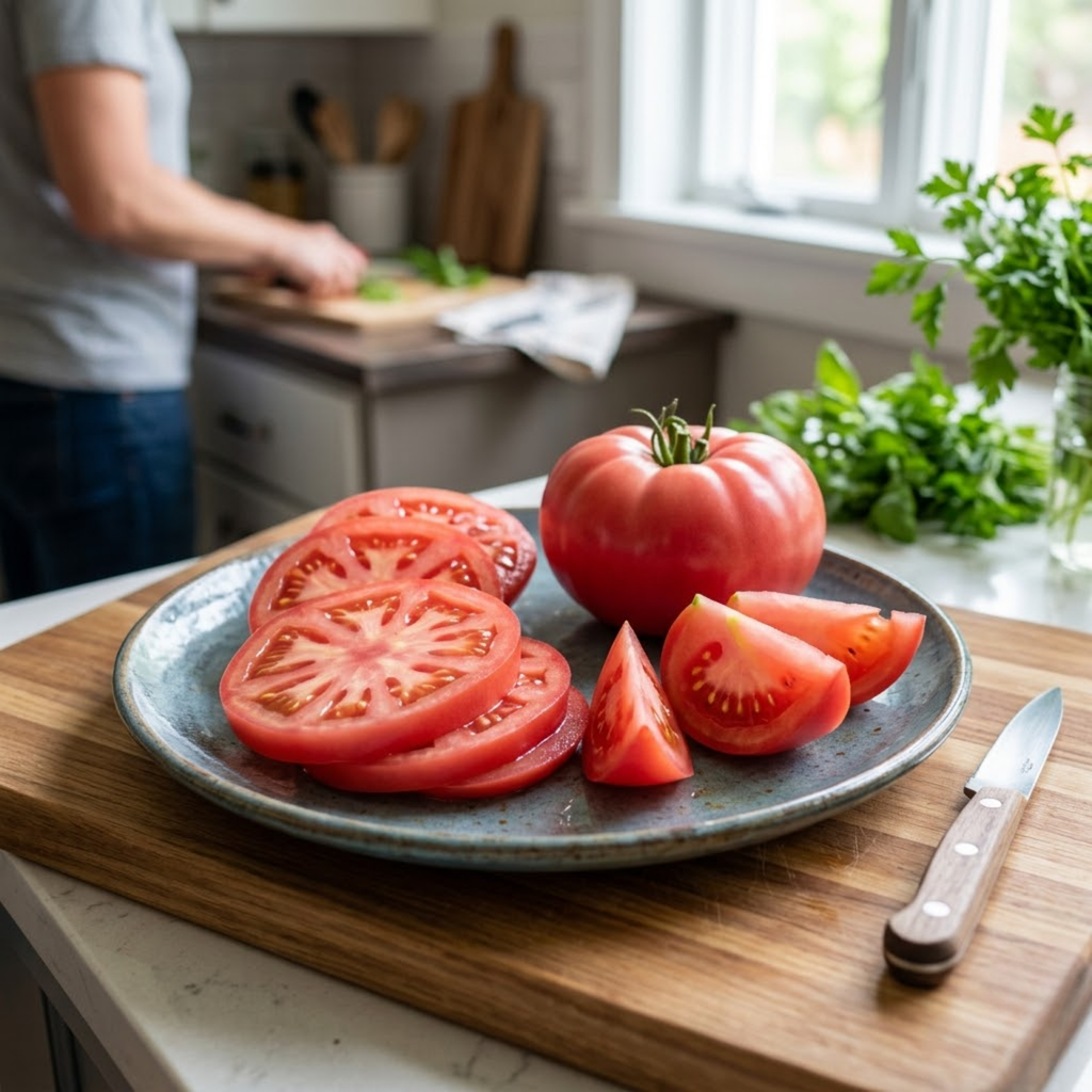 Tomato ‘Rose Crush’ — Fruit Plant / Tender Annual, 10.5cm Pot (Set of 3 or 6)