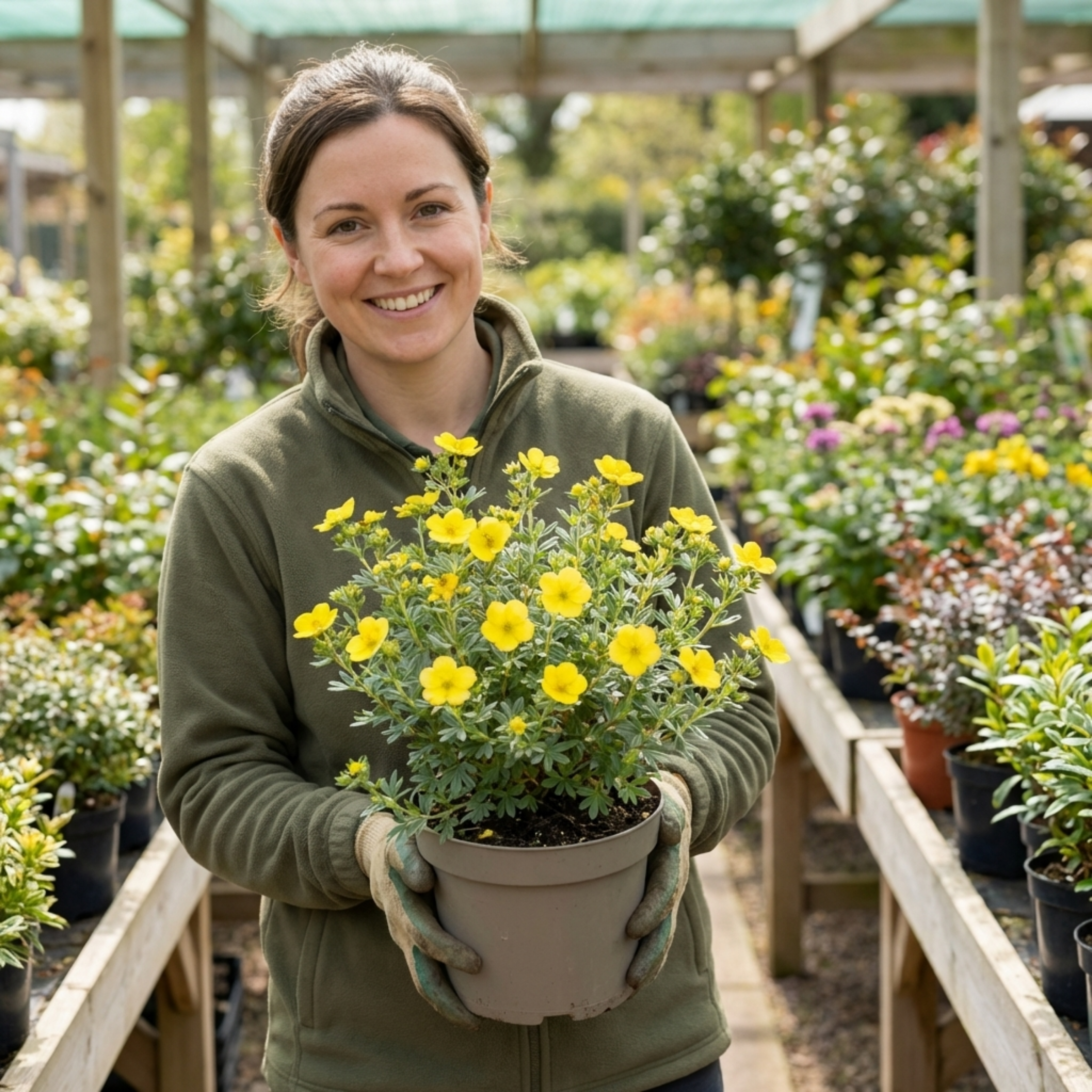 Potentilla ‘Goldfinger’ — Deciduous Shrub, Bee-Friendly, 2L Pot