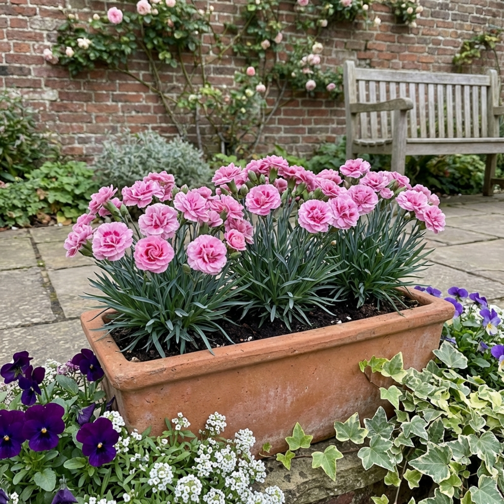 Dianthus ‘Oscar Pink Heart’ — Hardy Perennial, Bee-Friendly, 10.5cm Pot (Set of 3 or 6)