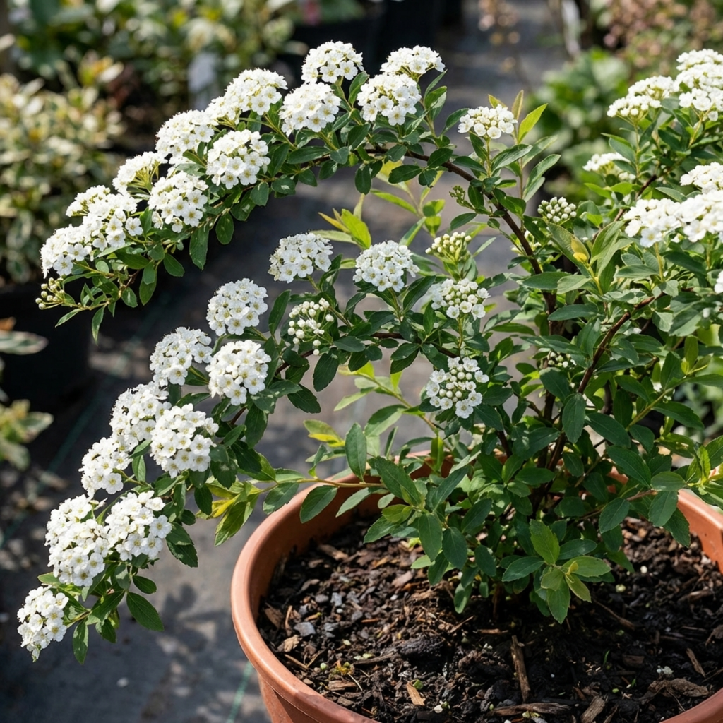 Spiraea ‘Snowmound’ — Deciduous Shrub, Bee-Friendly, 2L Pot