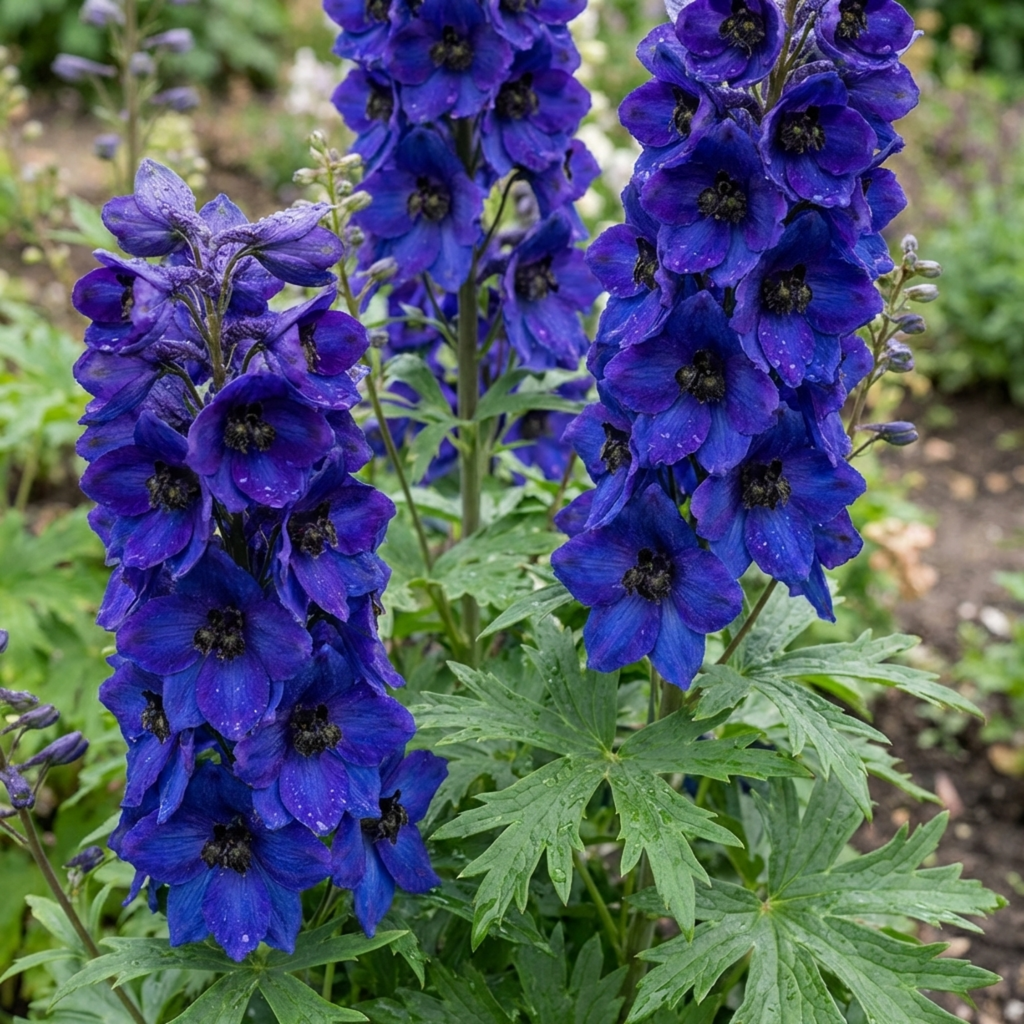 Delphinium ‘Dark Blue Black’ — Hardy Perennial, Bee-Friendly, 1L Pot (Set of 3 or 6)