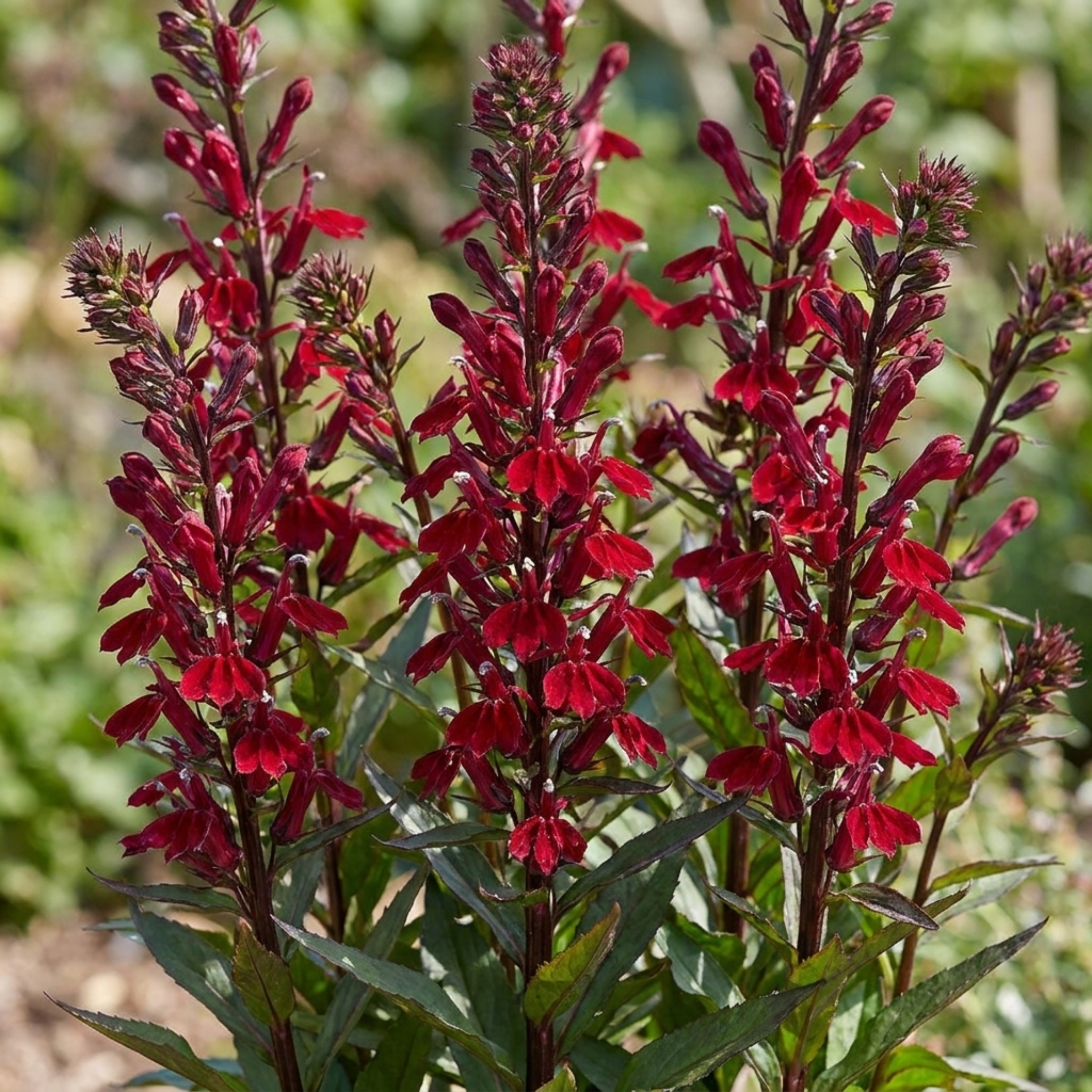 Lobelia ‘Starship Burgundy’ — Hardy Herbaceous Perennial, Bee-Friendly, 1L Pot (Set of 3 or 6)