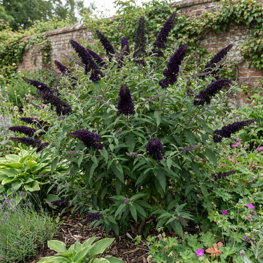Buddleia ‘Black Knight’ — Deciduous Shrub, Bee-Friendly, 2L Pot