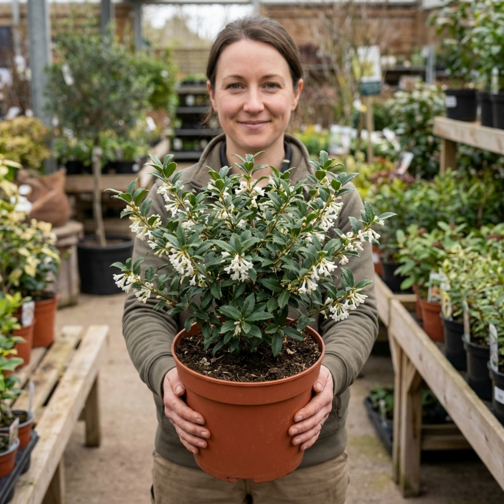 Osmanthus ‘Delavayi’ — Evergreen Shrub, Bee-Friendly, 19cm Pot