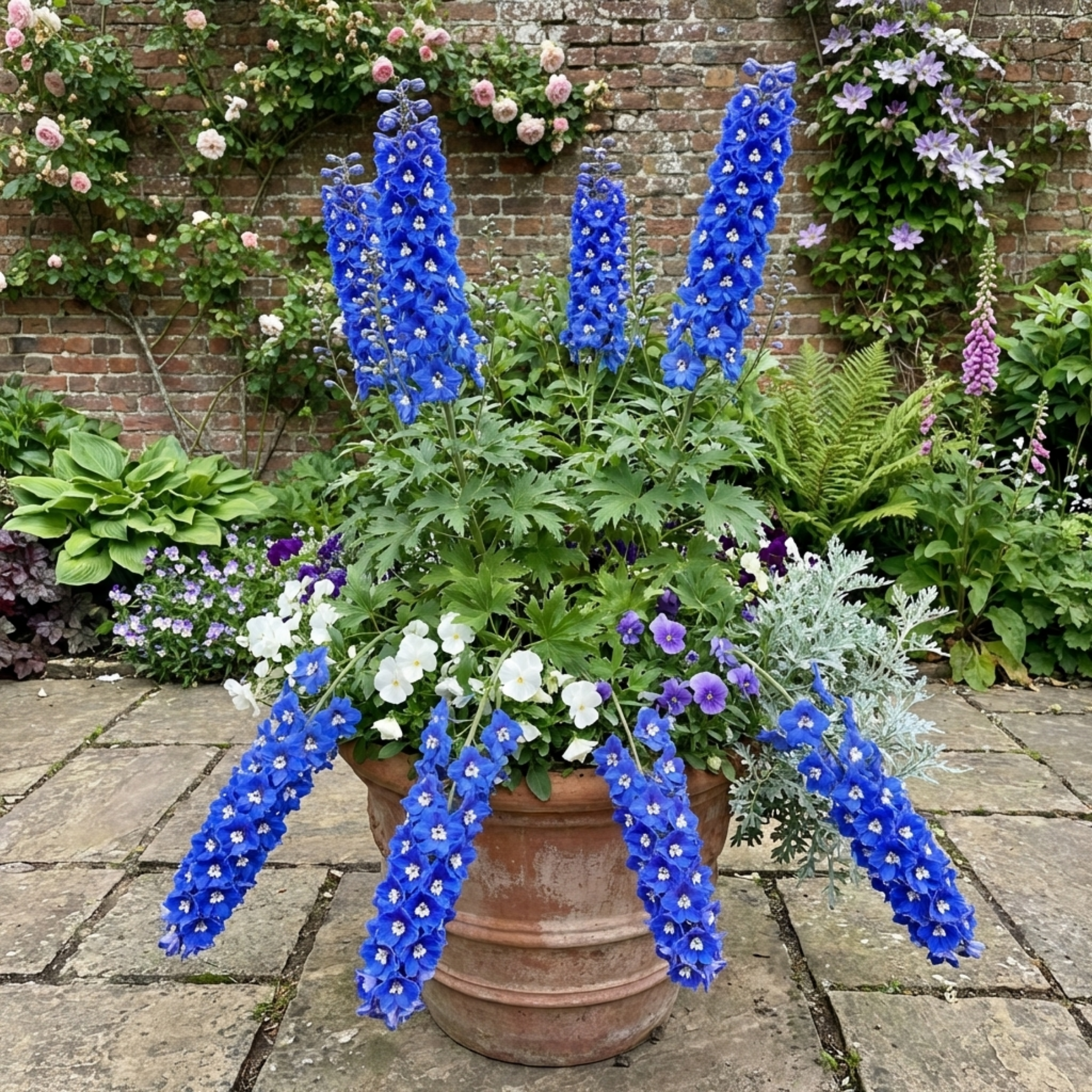 Delphinium ‘Pacific Giants Blue Bird’ — Hardy Perennial, Bee-Friendly, 1L Pot (Set of 3 or 6)