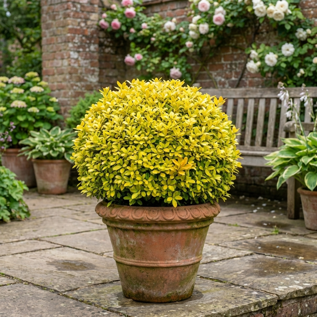 Pittosporum ‘Tenuifolium Golden Ball’ — Evergreen Shrub, Bee-Friendly, 3L Pot