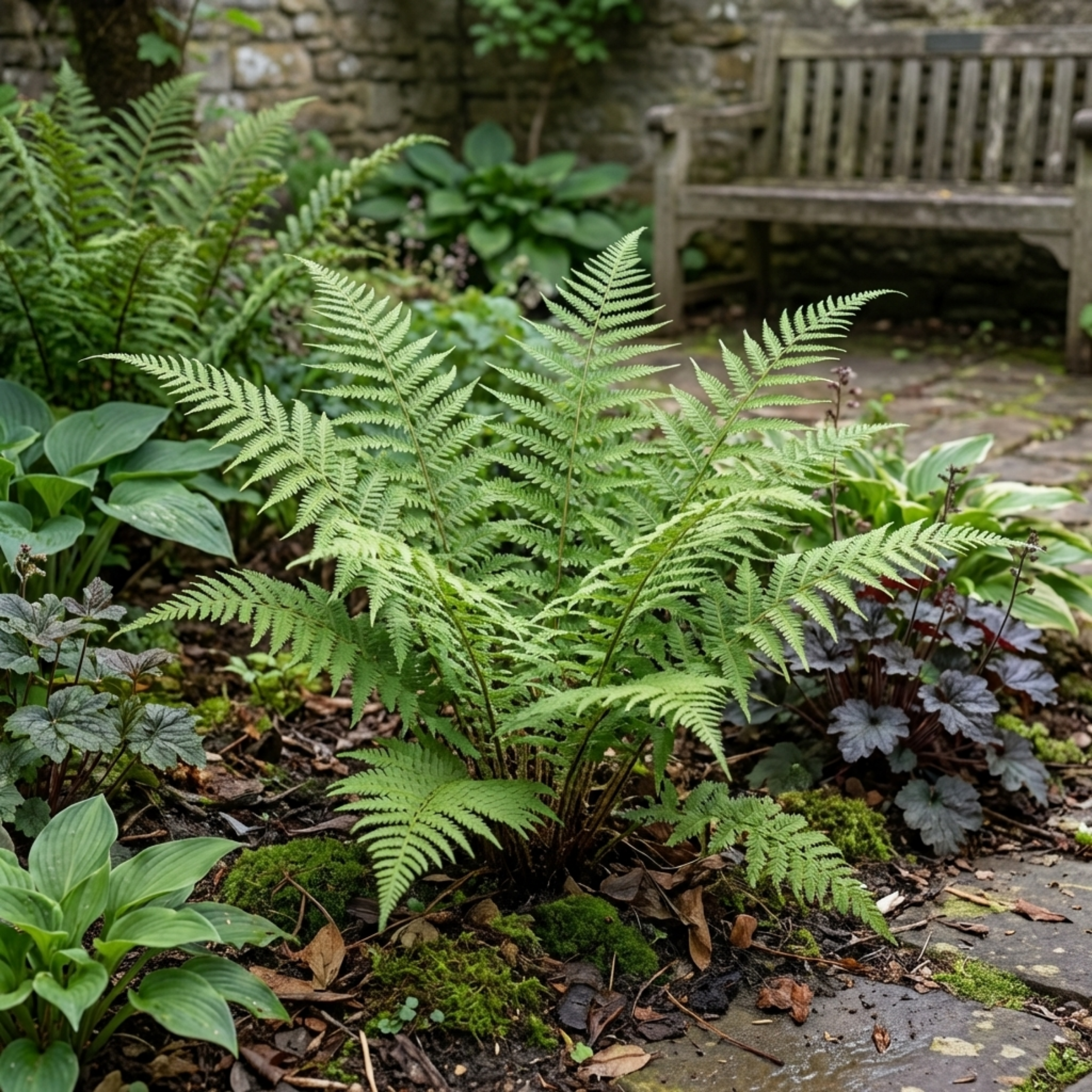 Dryopteris ‘Linearis Polydactyla Male’ — Hardy Semi-evergreen Perennial Fern, 1L Pot (Set of 3 or 6)