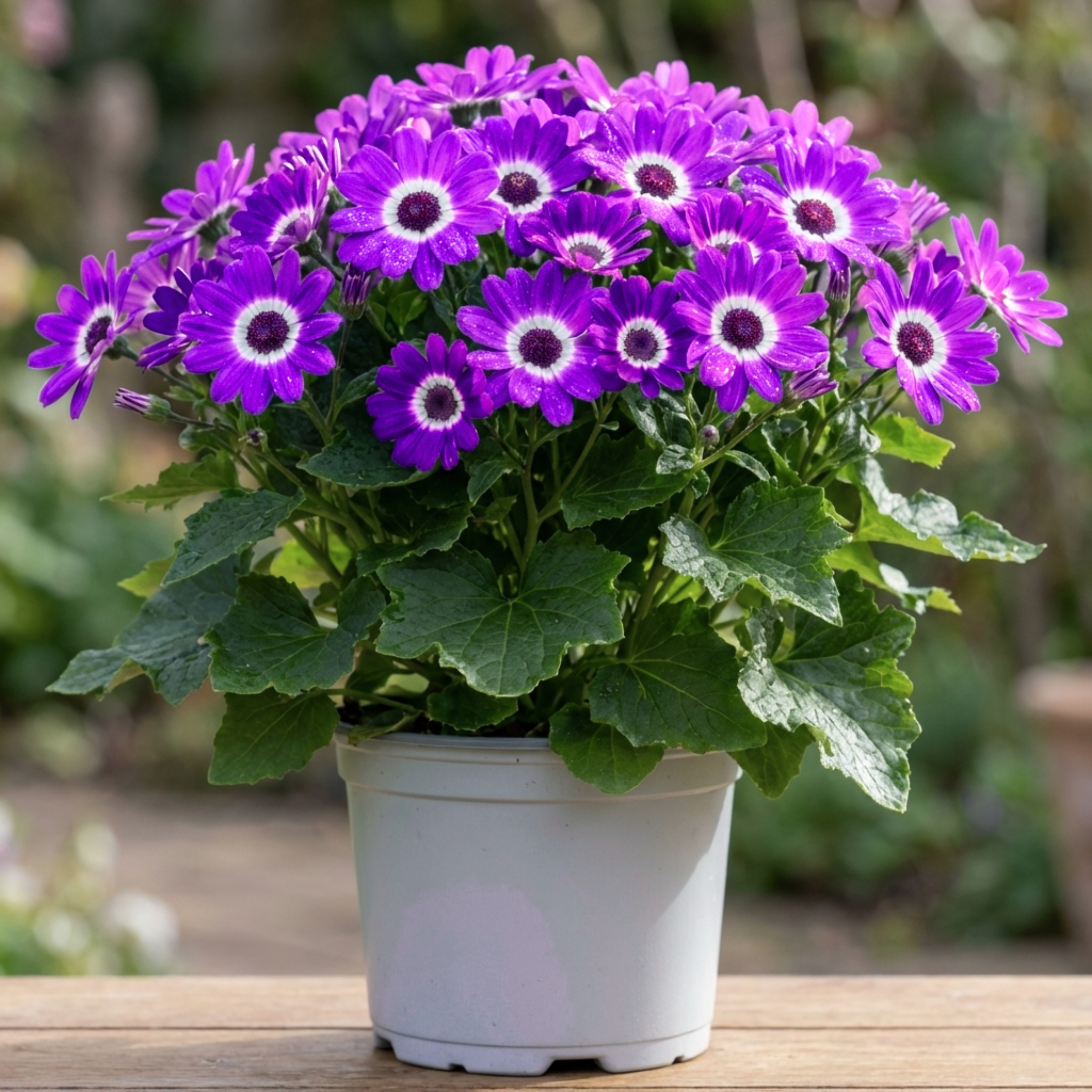 Senetti ‘Violet Bicolour Pericallis’ — Bedding Plant, Bee-Friendly, 6.5L Pot