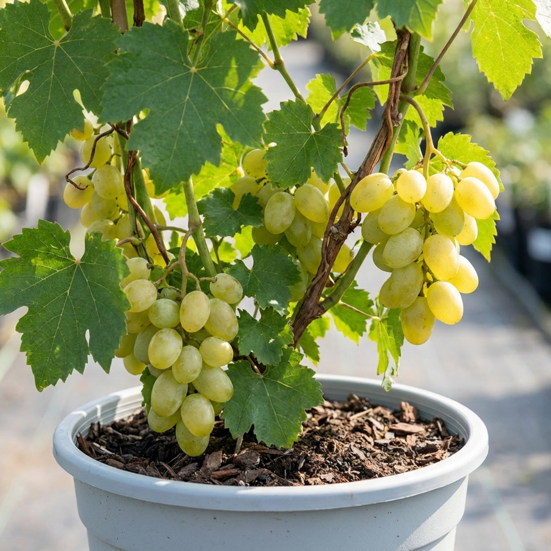 Grape ‘Vine Vitis Centennial White Seedless’ — Deciduous Climbing Vine, 3L Pot