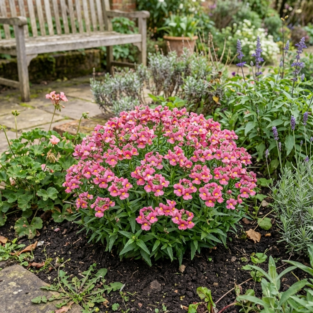 Nemesia ‘Nuvo Rose’ — Annual / Short-lived Perennial, Bee-Friendly, 10.5cm Pot (Set of 3 or 6)