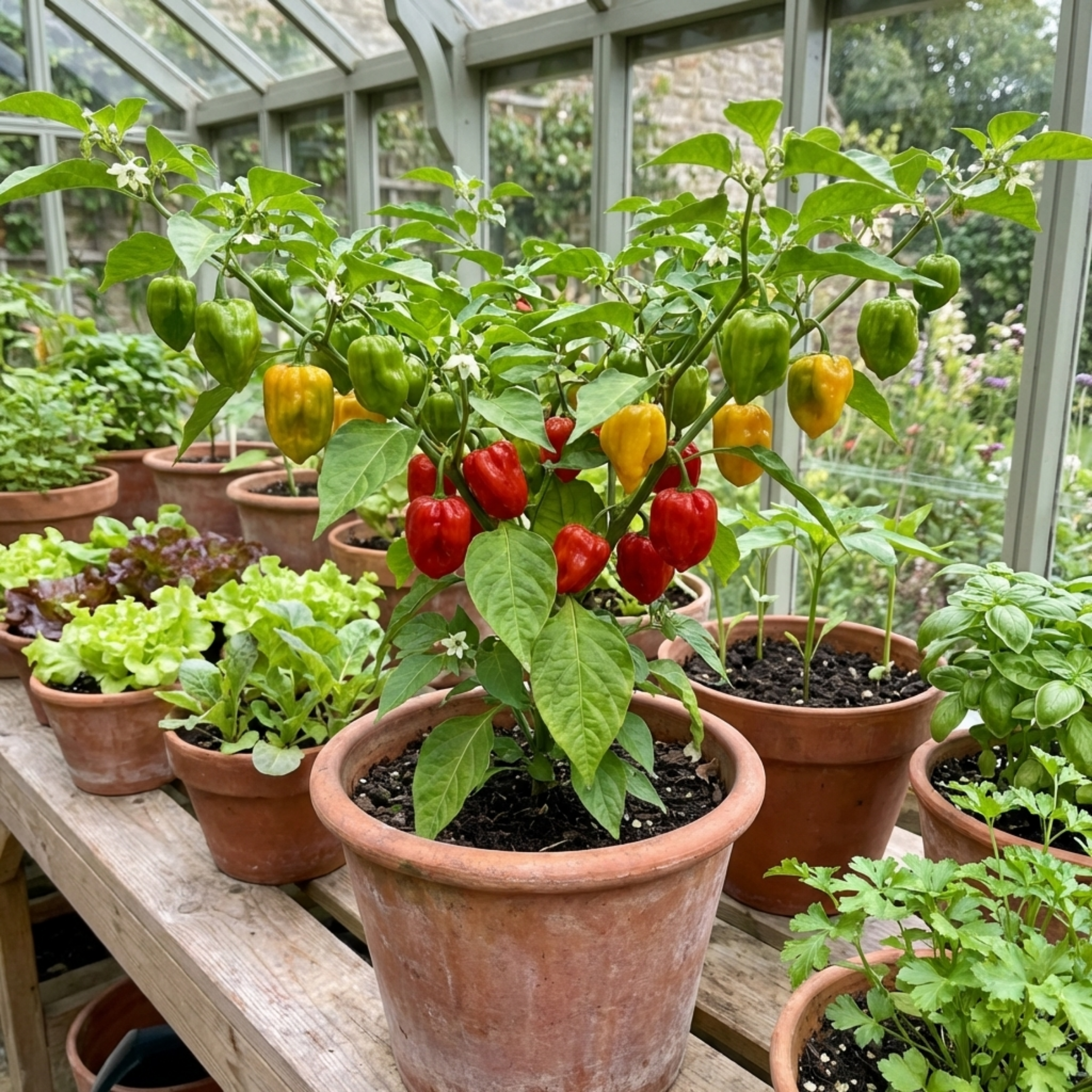 Chilli 'Scotch Bonnet' — Edible Annual, 10.5cm Pot (Set of 3 or 6)