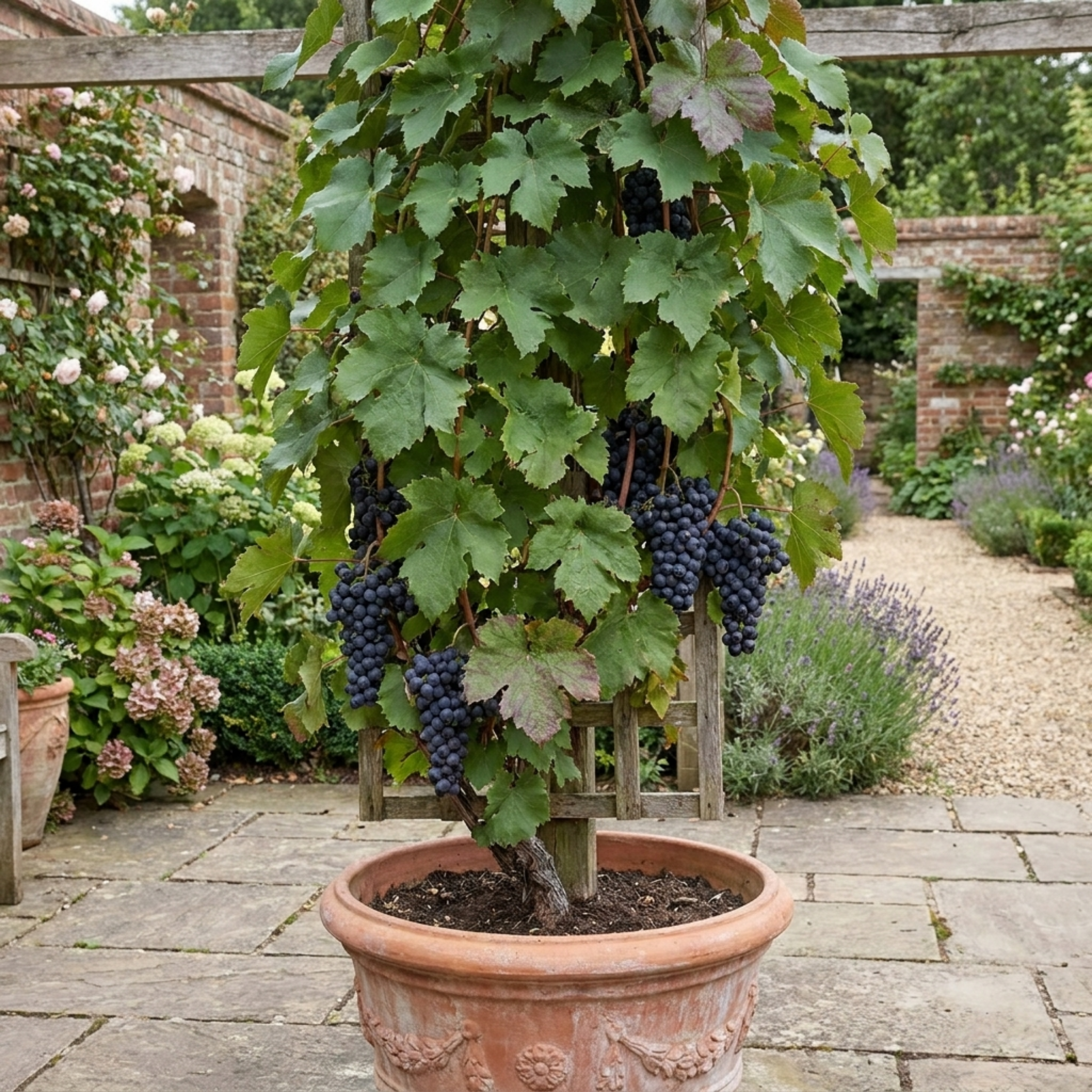 Grape ‘Vitis Attiki Black Grapevine’ — Deciduous Climbing Vine, 3L Pot