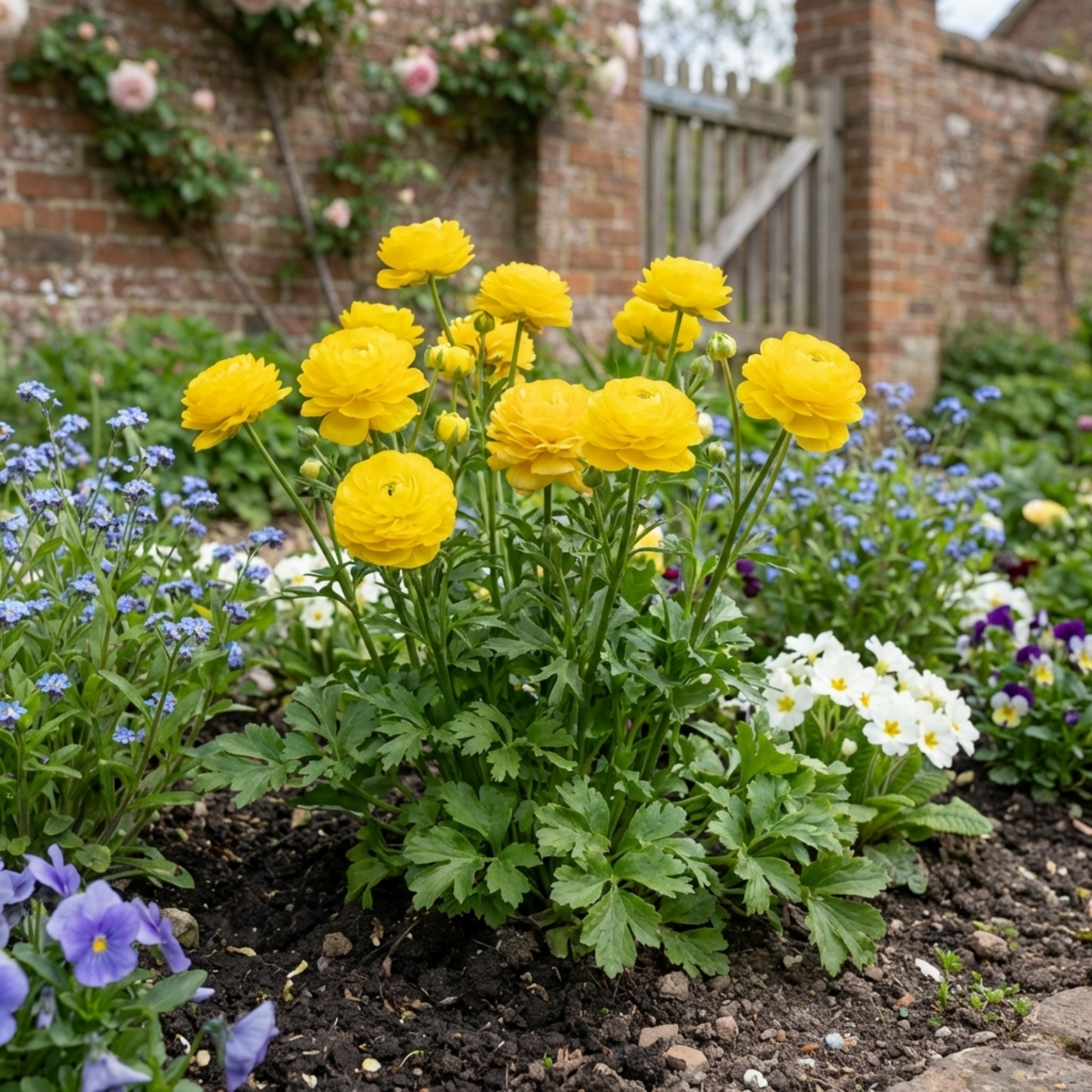 Ranunculus ‘Vortex Lemonade’ — Herbaceous Perennial, Bee-Friendly, 1L Pot (Set of 3 or 6)