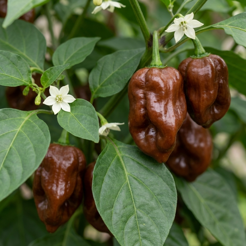 Chilli 'Habanero Chocolate' — Edible Annual, 10.5cm Pot (Set of 3 or 6)