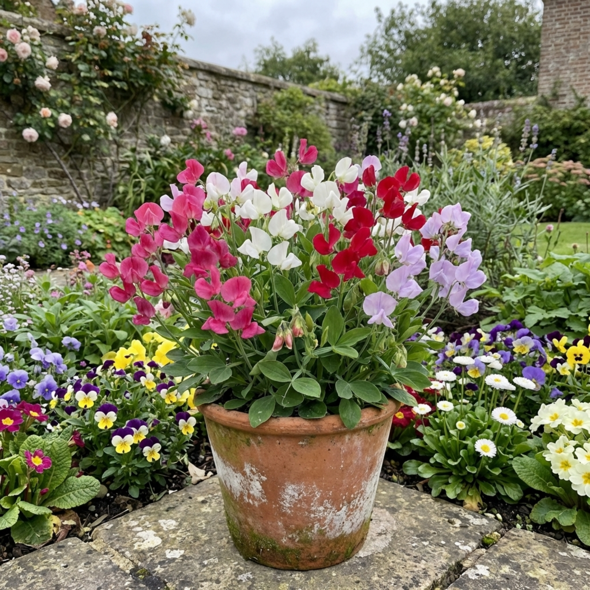 Lathyrus ‘Little Sweetheart’ — Hardy Annual Climber, Bee-Friendly, 10.5cm Pot (Set of 3 or 6)