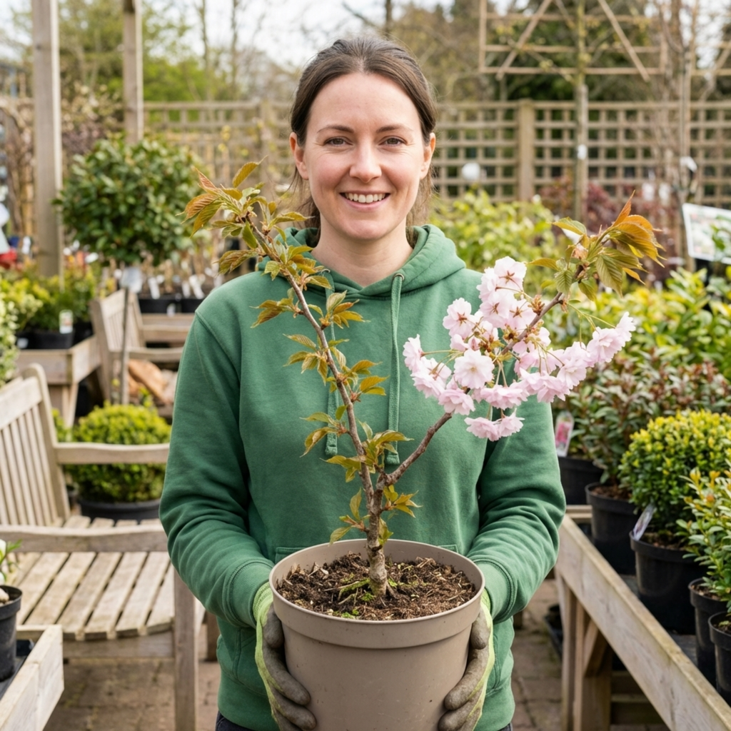 Prunus ‘Kojo No Mai Flowering Hedging’ — Deciduous Shrub / Small Tree, Bee-Friendly, 3L Pot