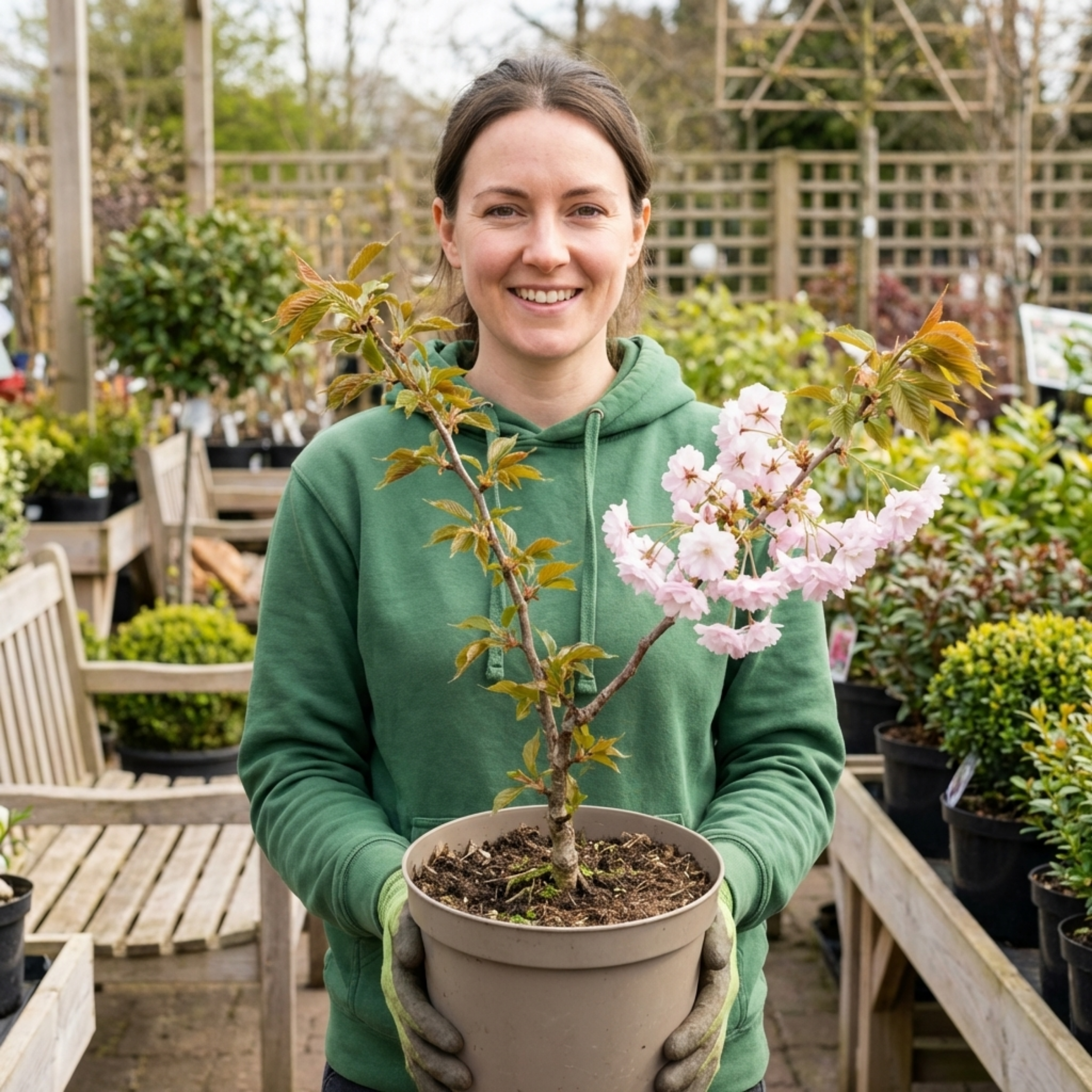 Prunus ‘Kojo No Mai Flowering Hedging’ — Deciduous Shrub / Small Tree, Bee-Friendly, 3L Pot