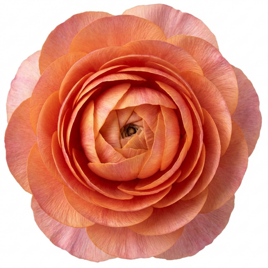 Ranunculus ‘Vortex Orange Pink’ — Tuberous Perennial, Bee-Friendly, 1L Pot (Set of 3 or 6)