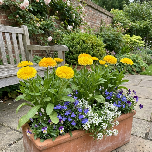 Calendula ‘Fiesta Yellow’ — Hardy Perennial, 1L Pot (Set of 3 or 6)