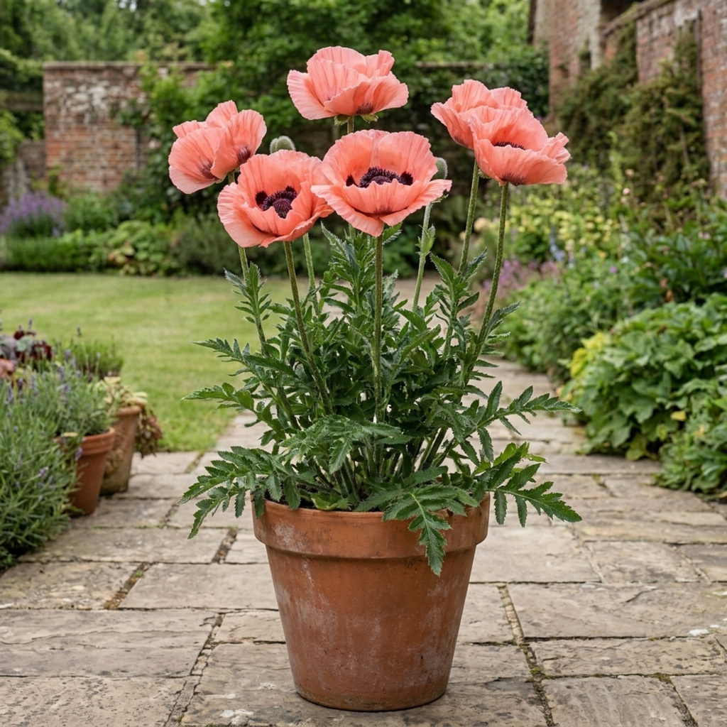 Papaver ‘Orientale Waltzing Mathilde’ — Hardy Perennial, Bee-Friendly, 3L Pot