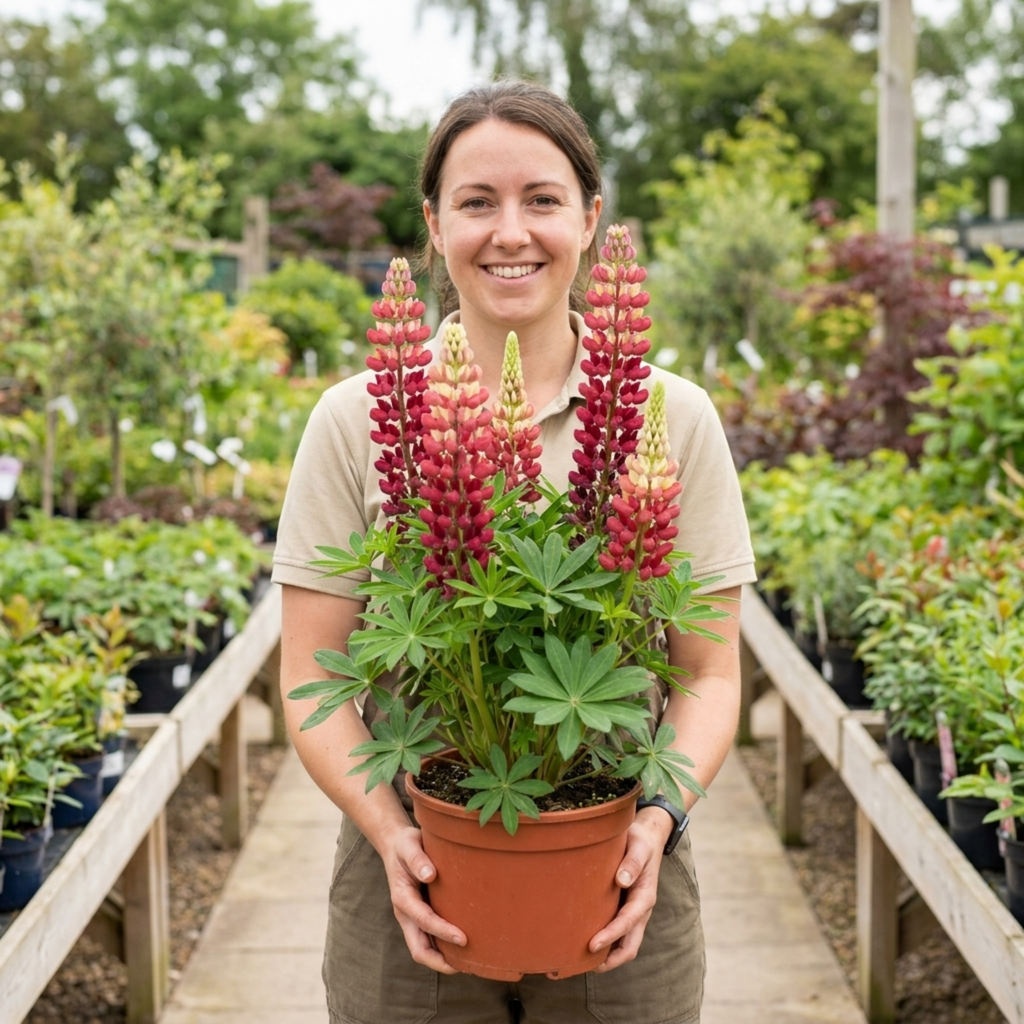 Lupin ‘Legendary Red Shades’ — Herbaceous Perennial, Bee-Friendly, 3L Pot