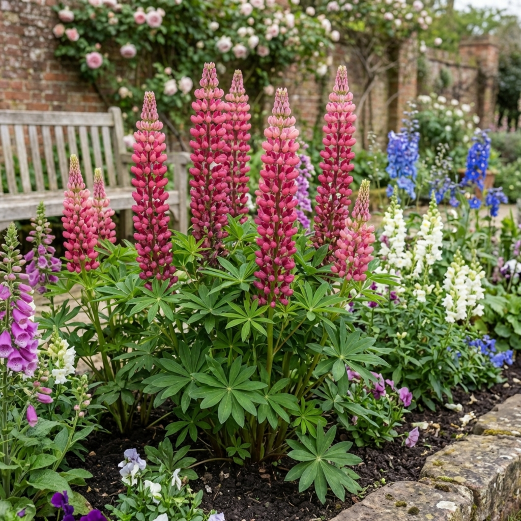 Lupin ‘Legendary Rose’ — Hardy Perennial, Bee-Friendly, 1L Pot (Set of 3 or 6)