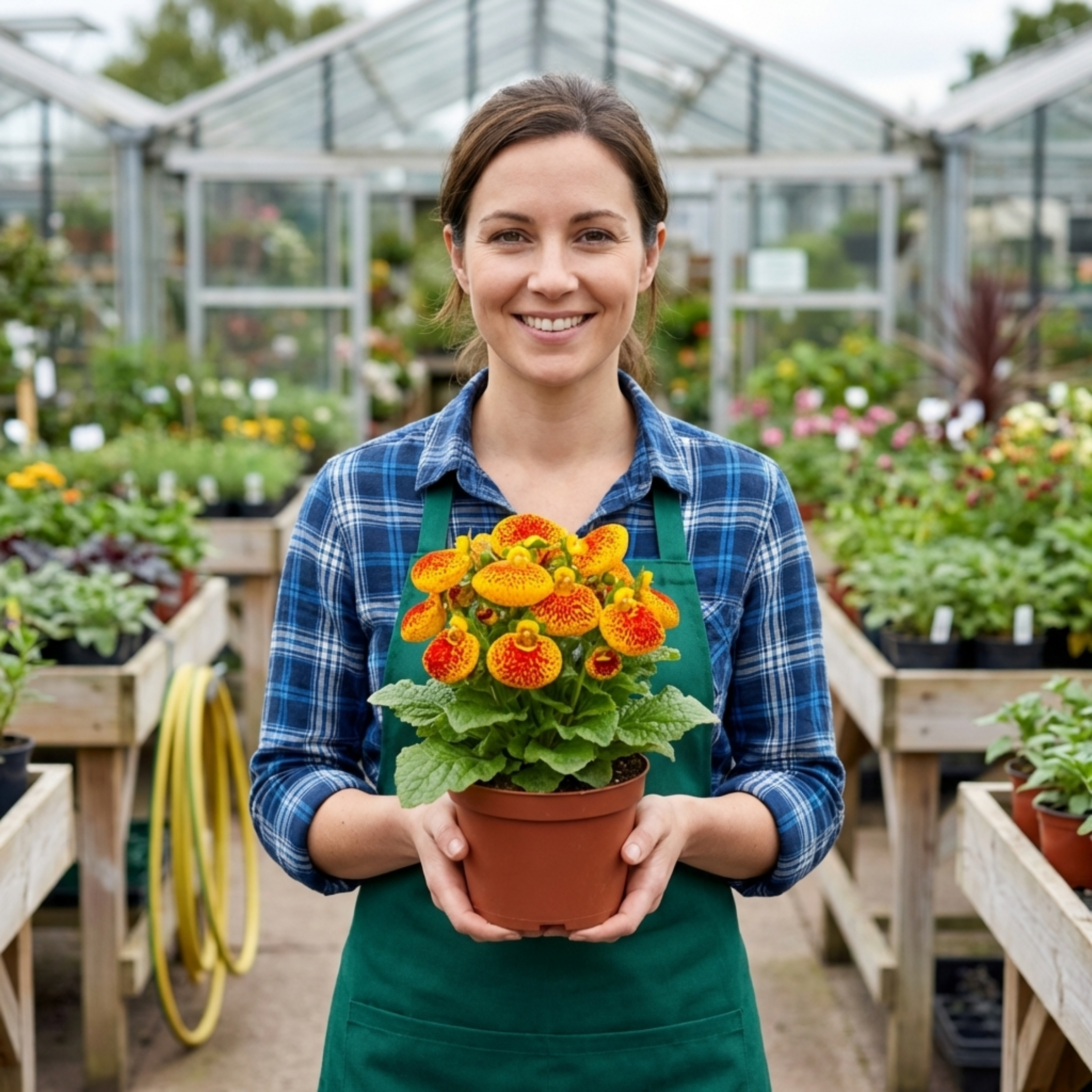 Calceolaria ‘Red Orange Bicolour’ — Hardy Perennial, 1L Pot (Set of 3 or 6)