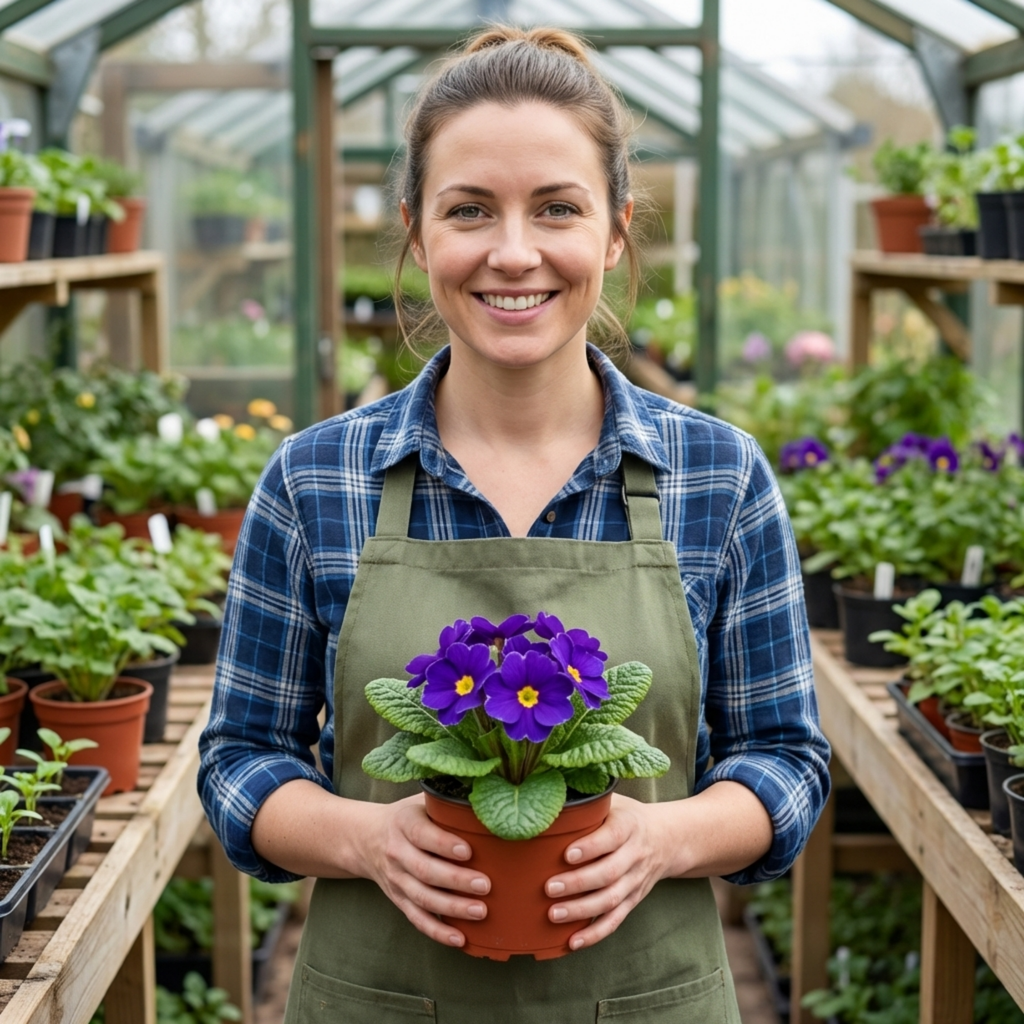 Primula ‘Queen Neon Violet’ — Hardy Perennial, Bee-Friendly, 1L Pot (Set of 3 or 6)