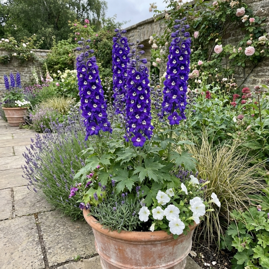 Delphinium ‘Pacific Giants King Arthur’ — Hardy Perennial, Bee-Friendly, 1L Pot (Set of 3 or 6)