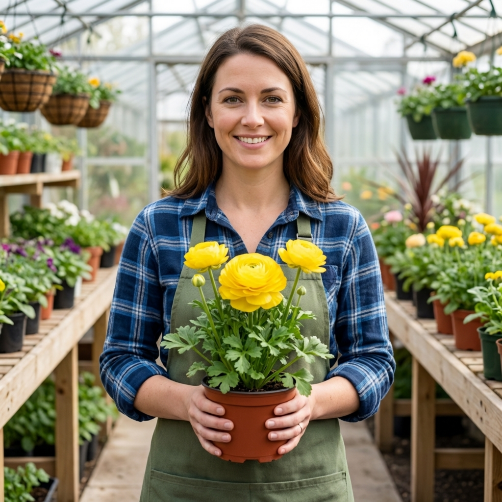 Ranunculus ‘Vortex Lemonade’ — Herbaceous Perennial, Bee-Friendly, 1L Pot (Set of 3 or 6)
