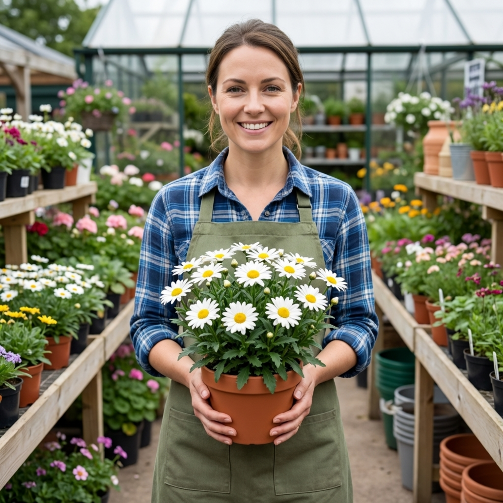 Leucanthemum ‘Madonna White Shasta Daisy’ — Herbaceous Perennial, Bee-Friendly, 11cm Pot (Set of 3 or 6)